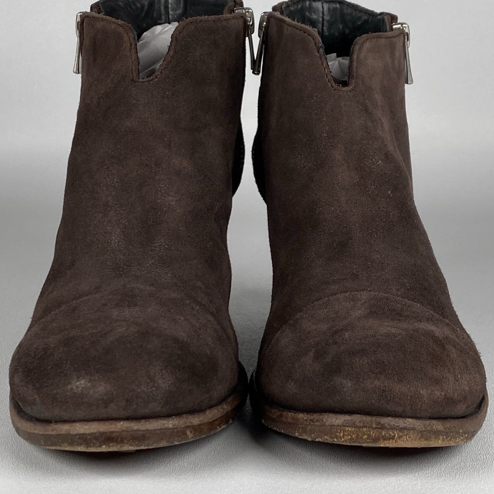 Officine Creative Officine Creative Women's Brown Double Zip Ankle Boots Booties Leather 40.5/10 Boots Women Brown Double Zip Leather Mid Heel Ankle Bootie 40.5/10 Size US 10 / IT 40 - 2 Thumbnail
