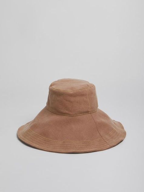 Marni o1w1db11125 Size: OS/Dyed Denim Hat in Brown Size ONE SIZE - 1 Thumbnail