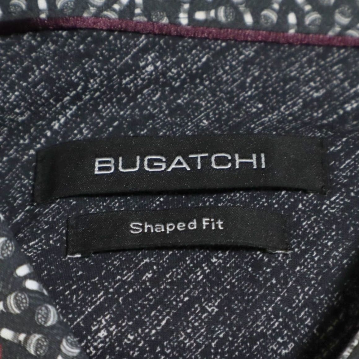 BUGATCHI Bugatchi Shirt Black Mens L Button Up Cotton Microphone DJ Print Long Sleeve Slim Fit Adults Size US L / EU 52-54 / 3 - 5 Thumbnail