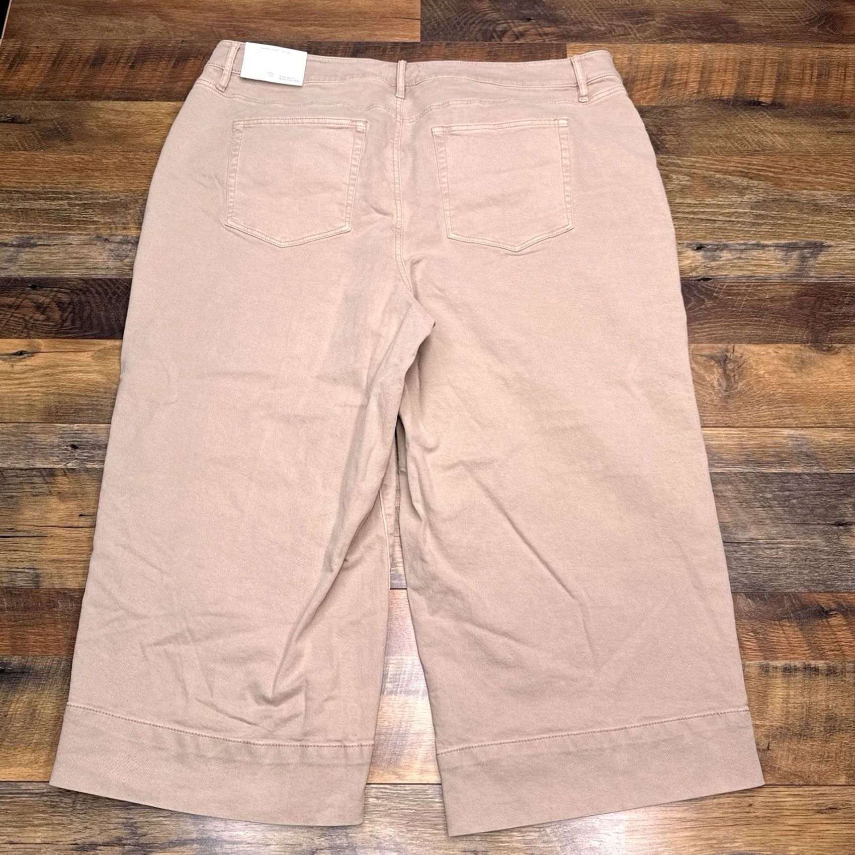 Loft LOFT Jeans Womens 20 Plus High Waist Stretch Wide-Leg 5-Pocket Denim Brown 23in Inseam Size 42" / US 20 - 3 Thumbnail