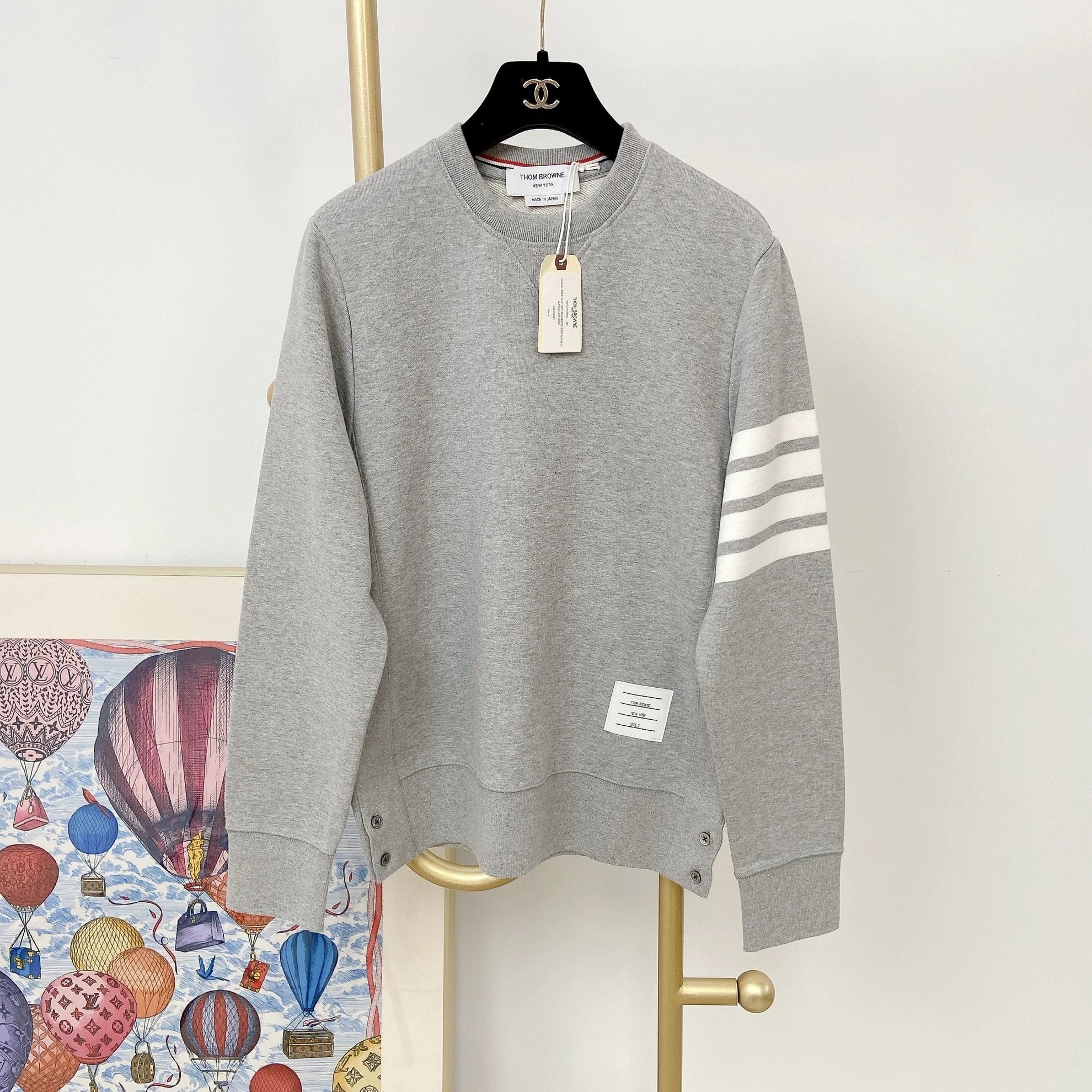Thom Browne Thom Browne Gray Crewneck Pullover 2 with tags Size XS / US 0-2 / IT 36-38 - 1 Thumbnail