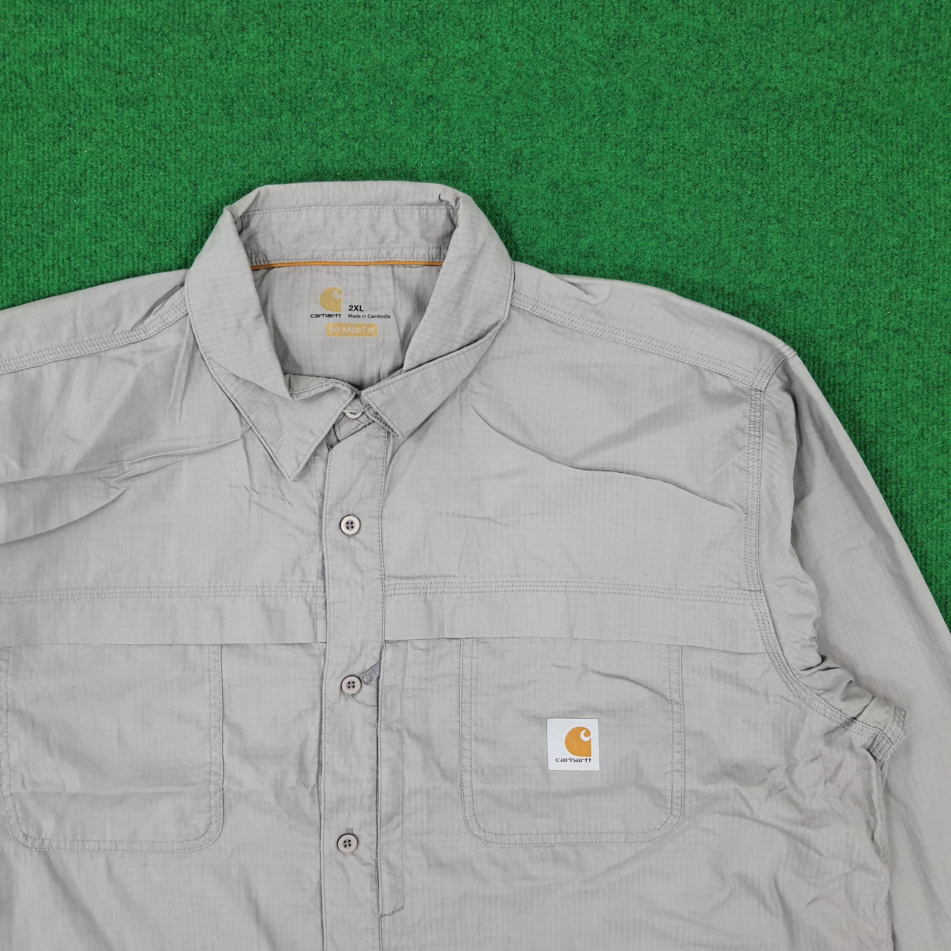 Carhartt × Vintage Vintage Carhartt Force Button Long Sleeve Shirt Size US XXL / EU 58 / 5 - 2 Thumbnail