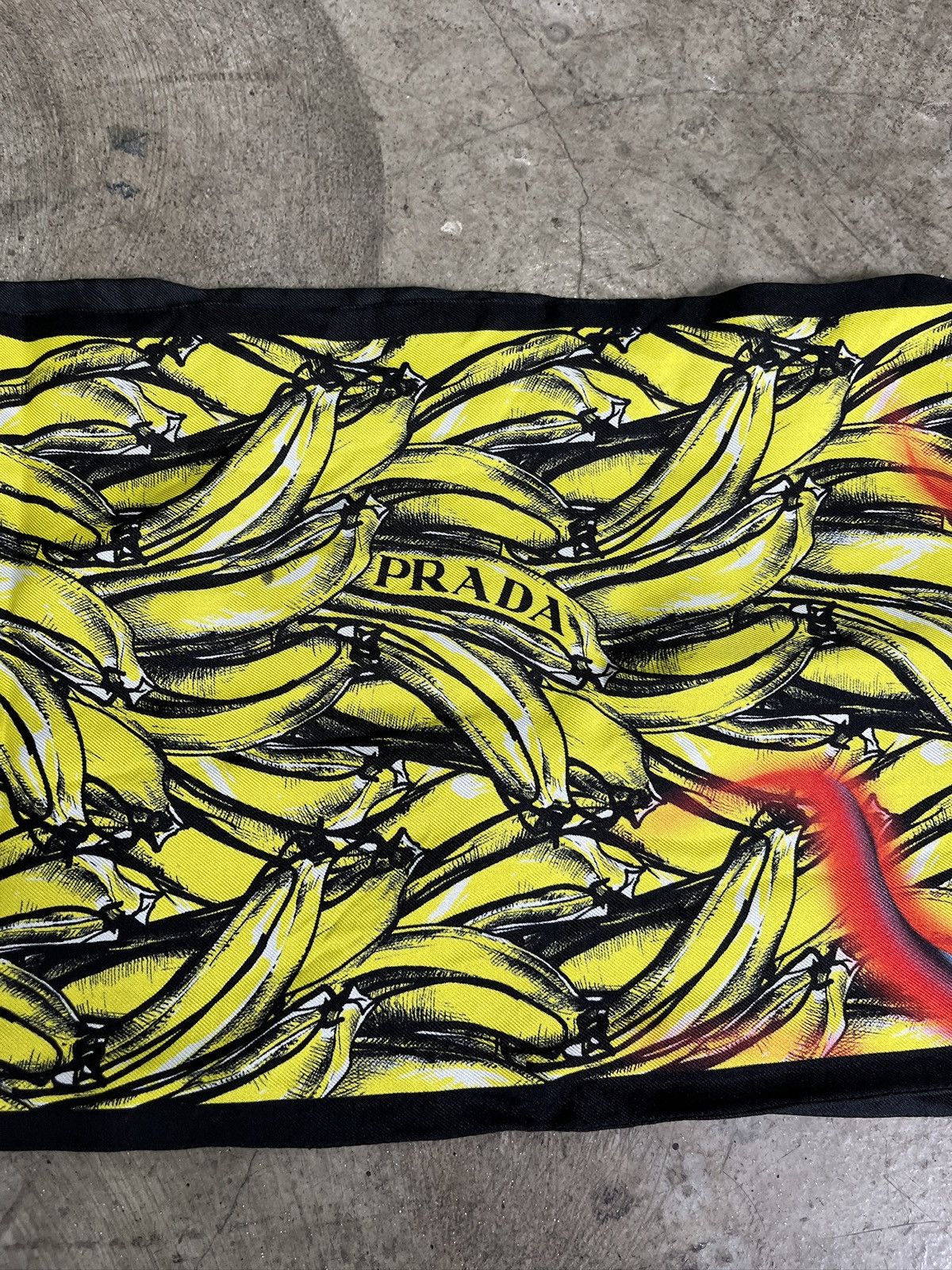 Prada Prada Bananas Printed Silk Scarf (unisex) Size ONE SIZE - 9 Thumbnail