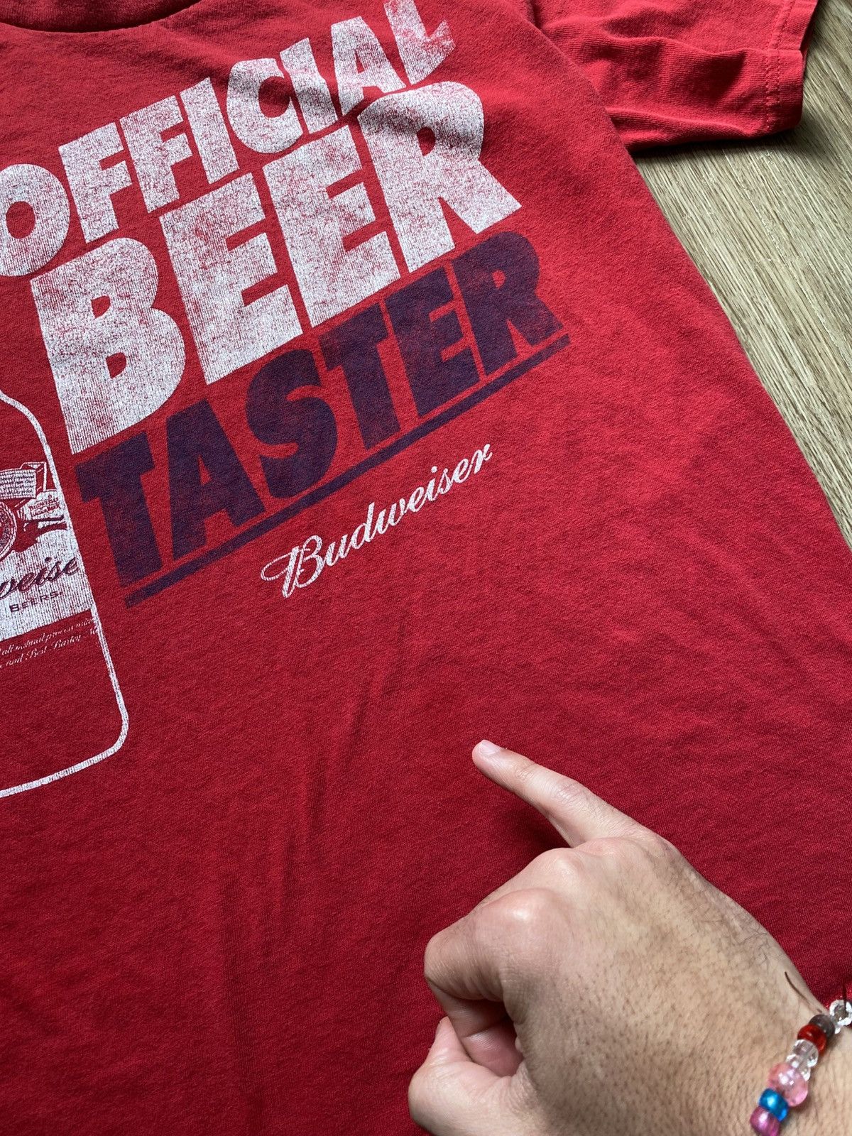 Vintage Vintage Funny Budweiser Drinking Y2K Beer Taster Tee Size US S / EU 44-46 / 1 - 4 Thumbnail