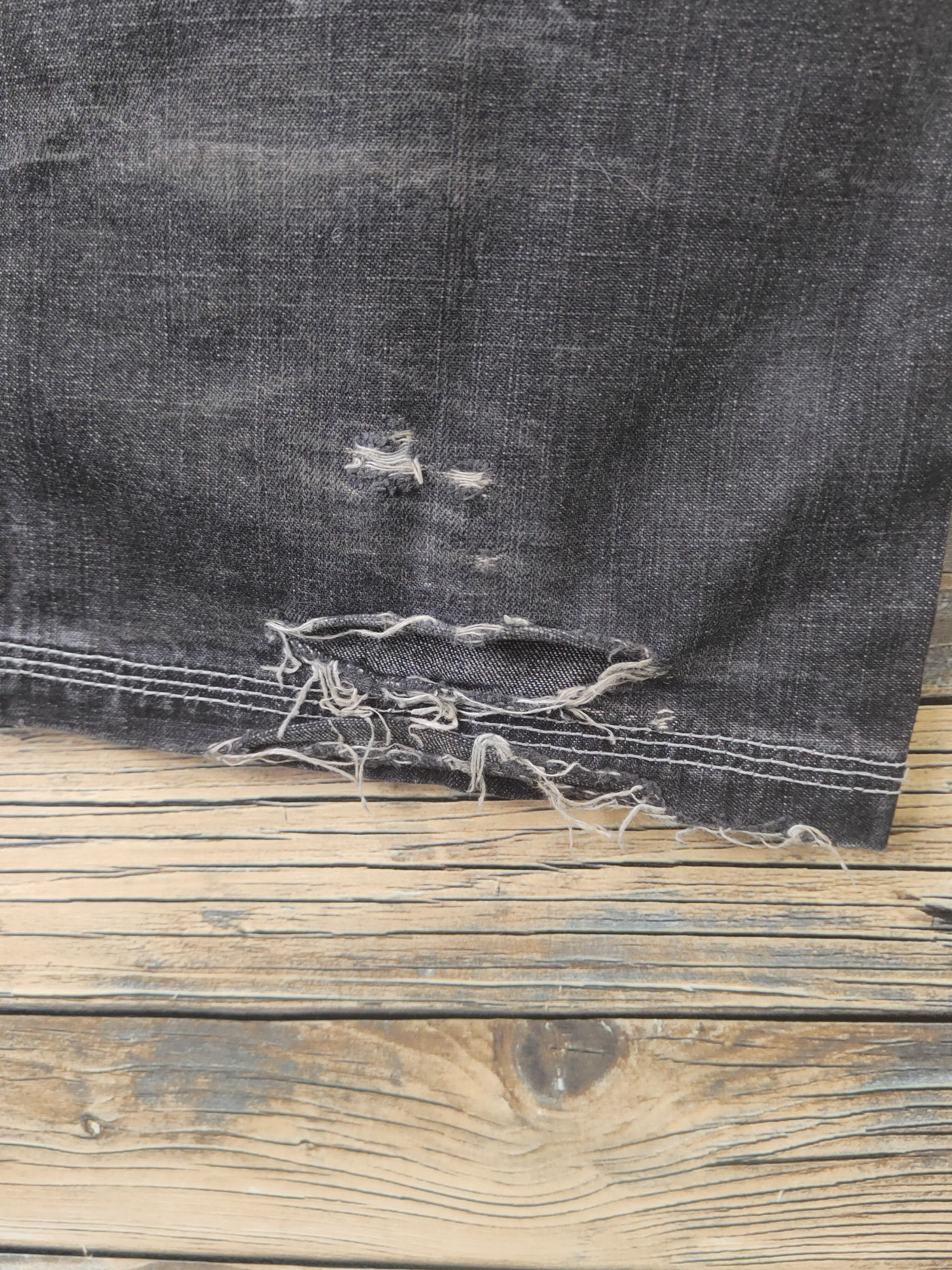Enyce DL Enyce Black Distressed Ripped Jeans #1902 Size US 32 / EU 48 - 11 Thumbnail