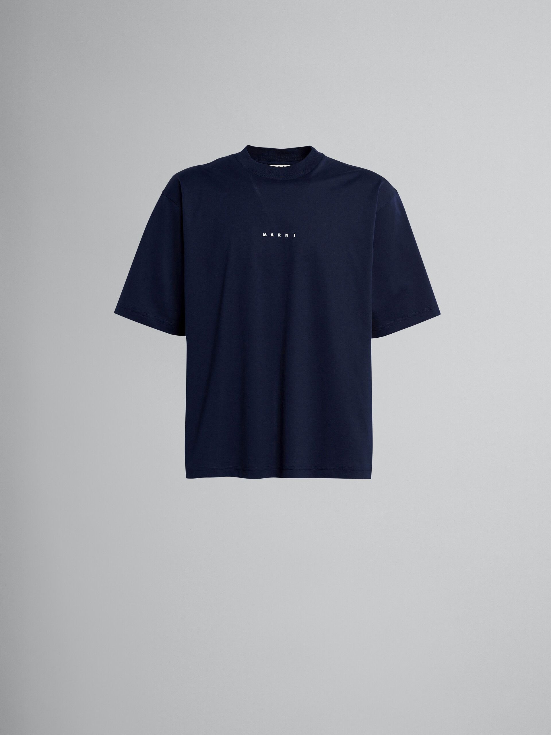 Marni o1f1d3z0825 Logo T-Shirt in Blue Size M / US 6-8 / IT 42-44 - 1 Thumbnail
