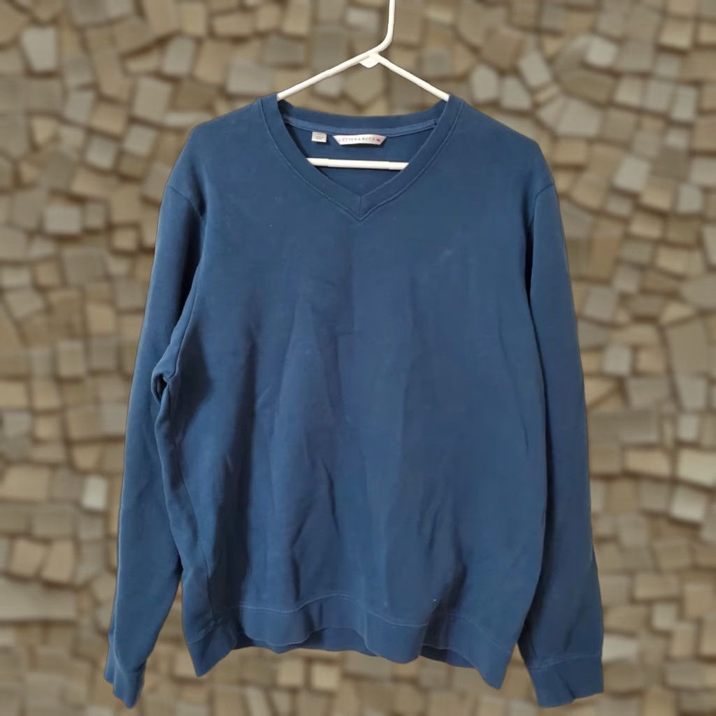 Cutter & Buck Cutter & Buck Sweater Men's L V-Neck Pullover Blue Pima Cotton Golf Active Size US L / EU 52-54 / 3 - 1 Thumbnail