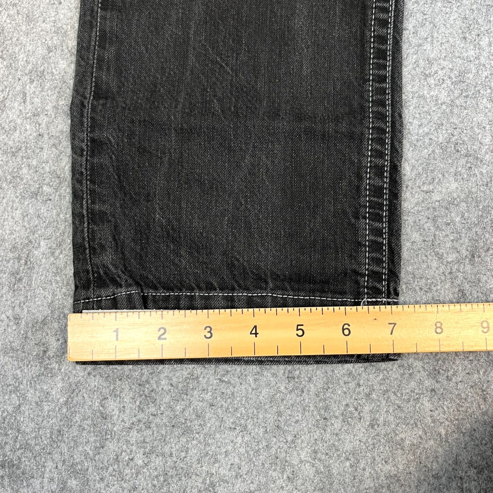 Hugo Boss HUGO BOSS Jeans Regular Straight 30 30 Denim Black Vintage Mens | 5-Pocket, Button, Logo, Dark Wash, Zip Closure, Cotton Size US 30 / EU 46 - 3 Thumbnail