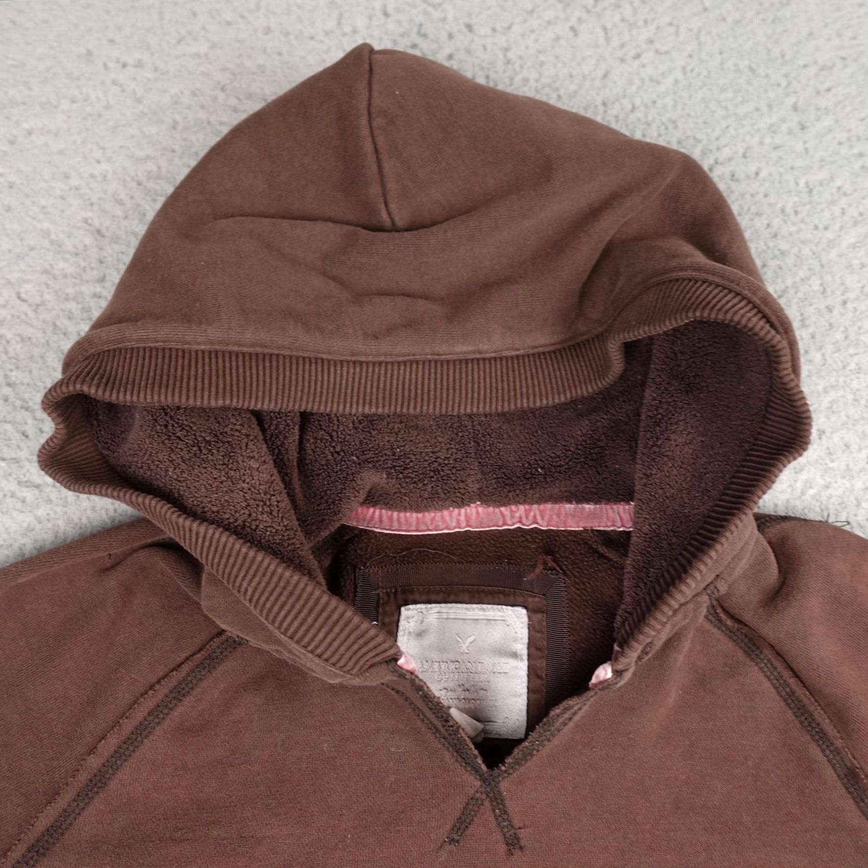 American Eagle Outfitters American Eagle Outfitters Hoodie Womens Medium Brown Fleece Lined Pullover Sweatshirt Y2K Vintage: No Size M / US 6-8 / IT 42-44 - 5 Thumbnail