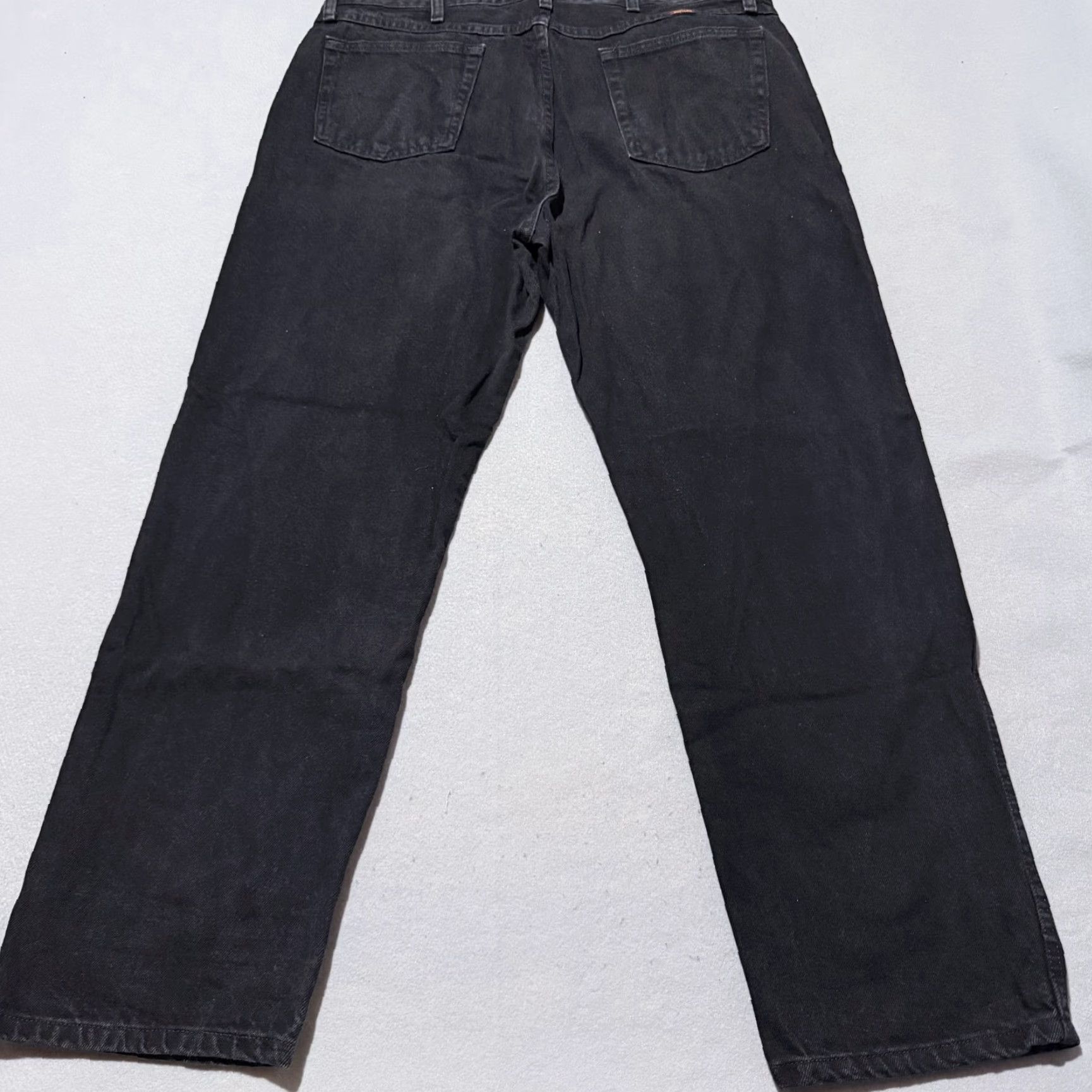 Vintage VINTAGE Rustler Jeans Men Black Denim Pockets High Rise Relaxed Straight 40x30 Size US 40 / EU 56 - 2 Thumbnail