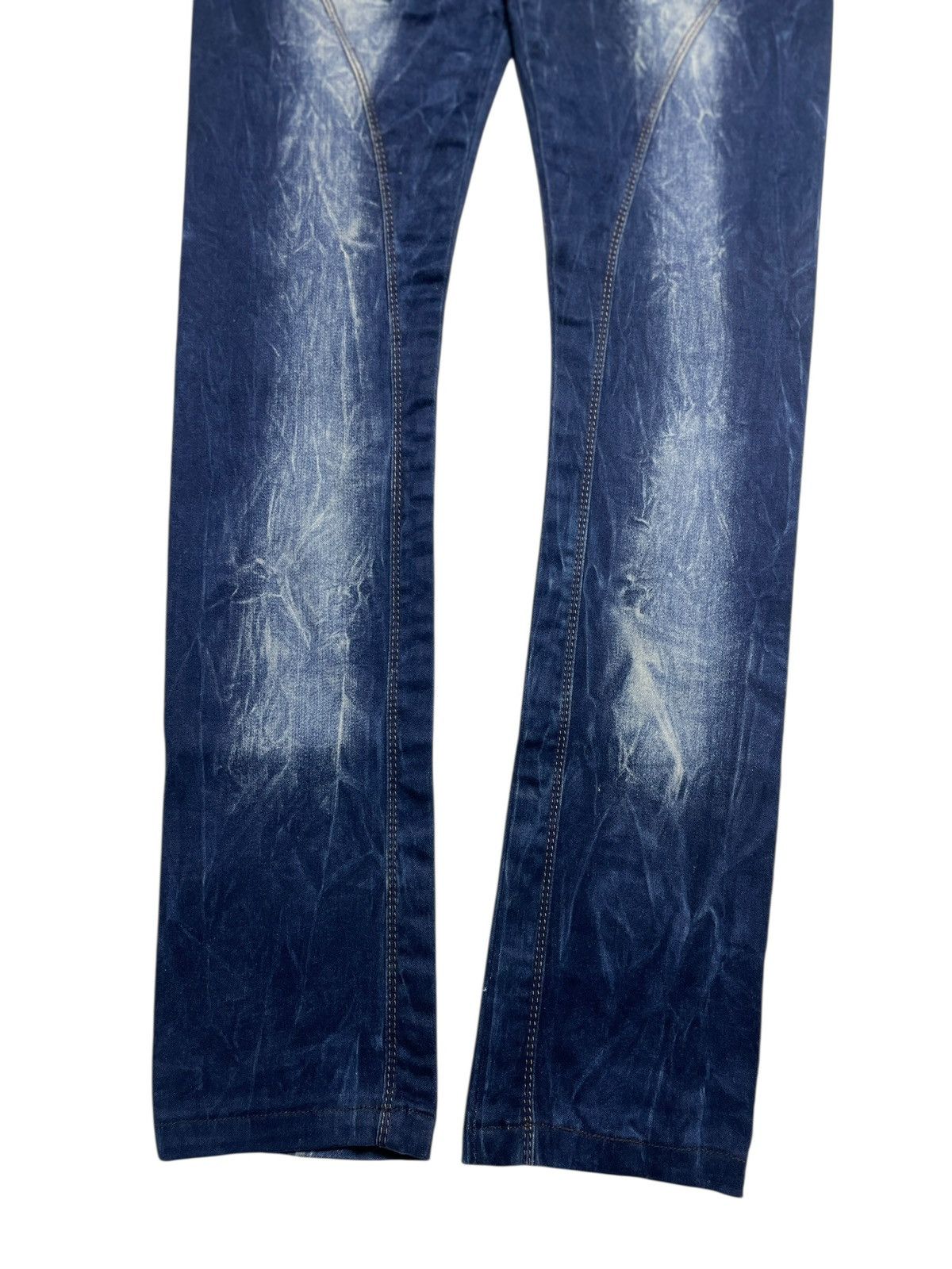 Japanese Brand 2000’s Estero Ragazza - Asymmetrical Bikers Denim Pants Size 28" / US 6 / IT 42 - 5 Thumbnail