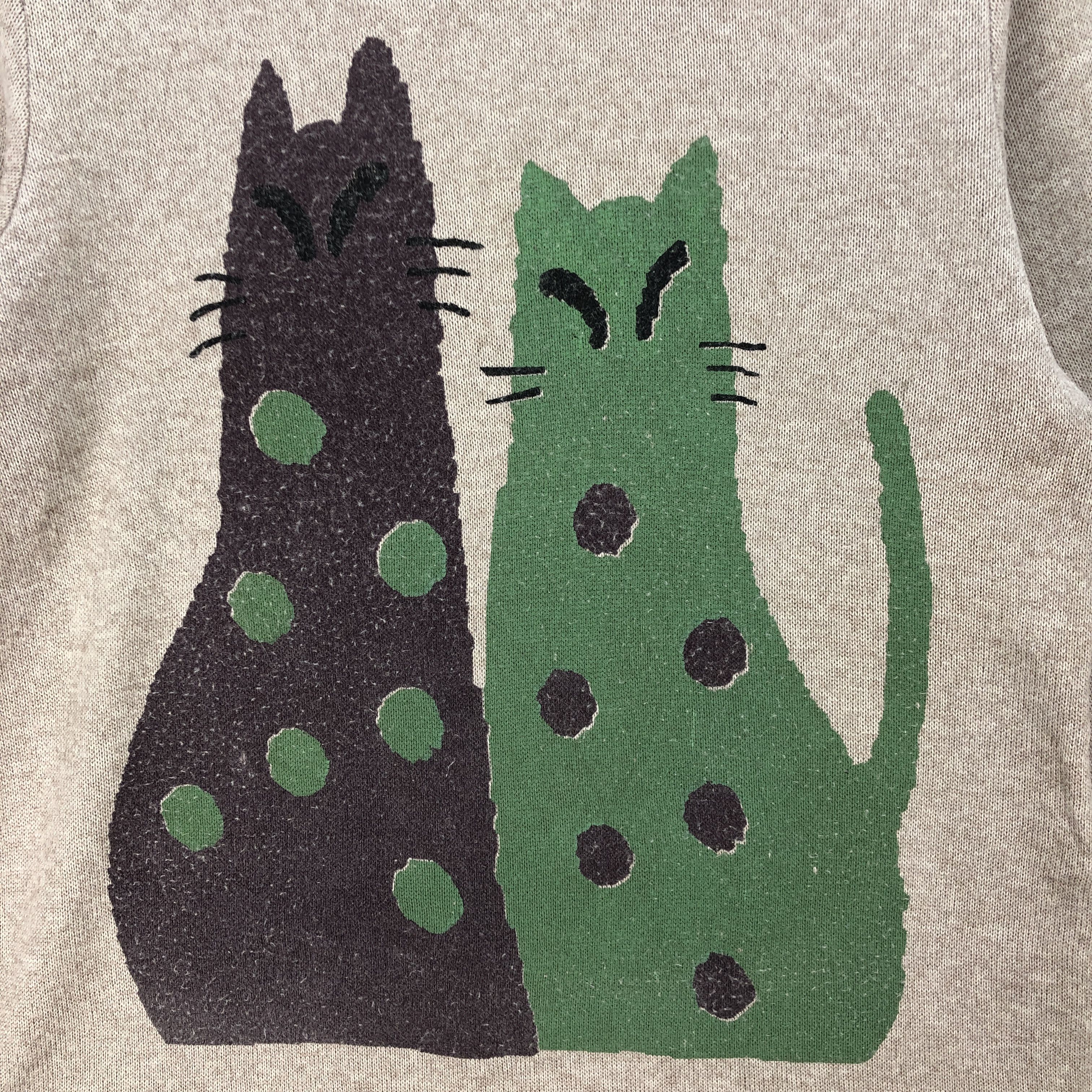 Japanese Brand Y2K Cute Kitten Sweater Cute Couple Cats Sweatshirt Jumper Size US S / EU 44-46 / 1 - 3 Thumbnail