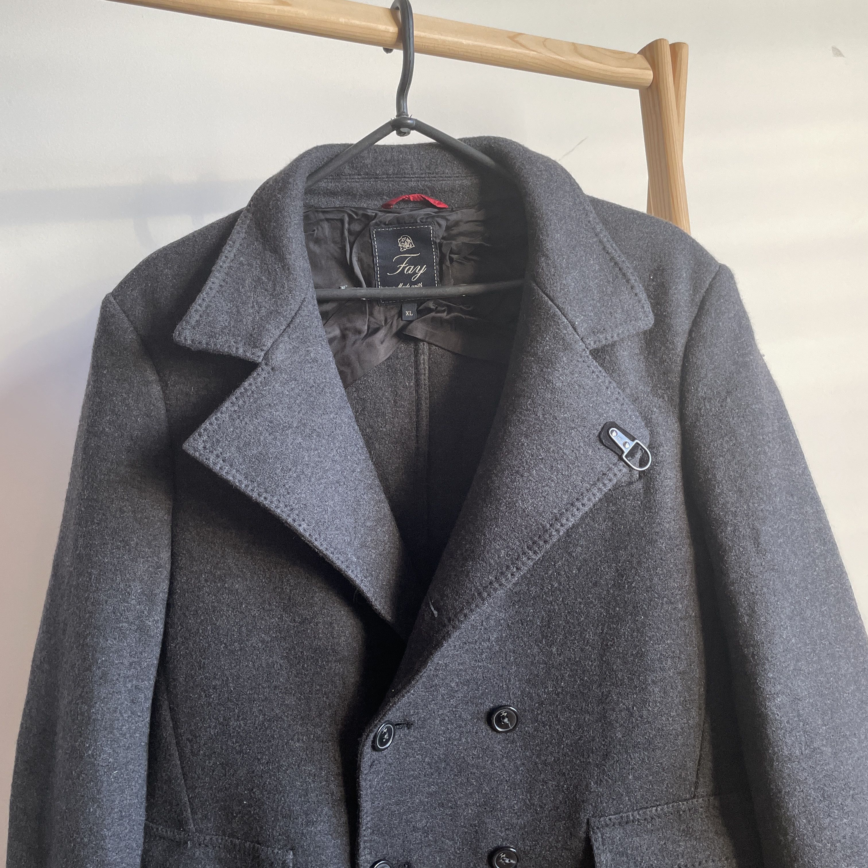 Fay Fay Womens Double Breasted Pea Coat Size XL Size XL / US 12-14 / IT 48-50 - 6 Thumbnail