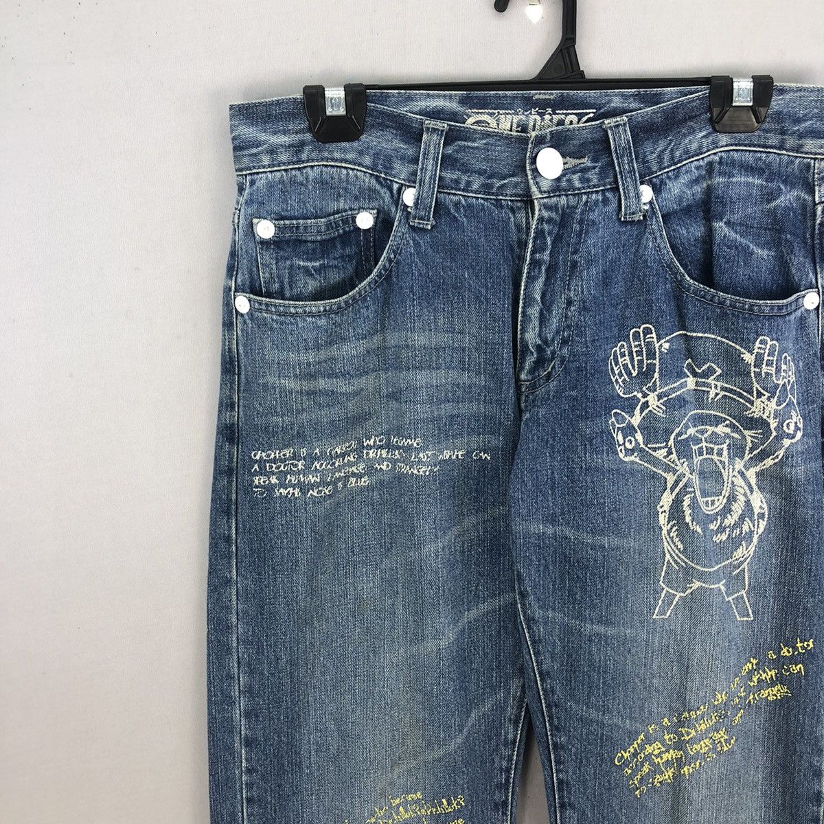 Anime Vintage 00s Anime One Piece “Chopper” Graphic Blue Denim Size US 30 / EU 46 - 2 Thumbnail