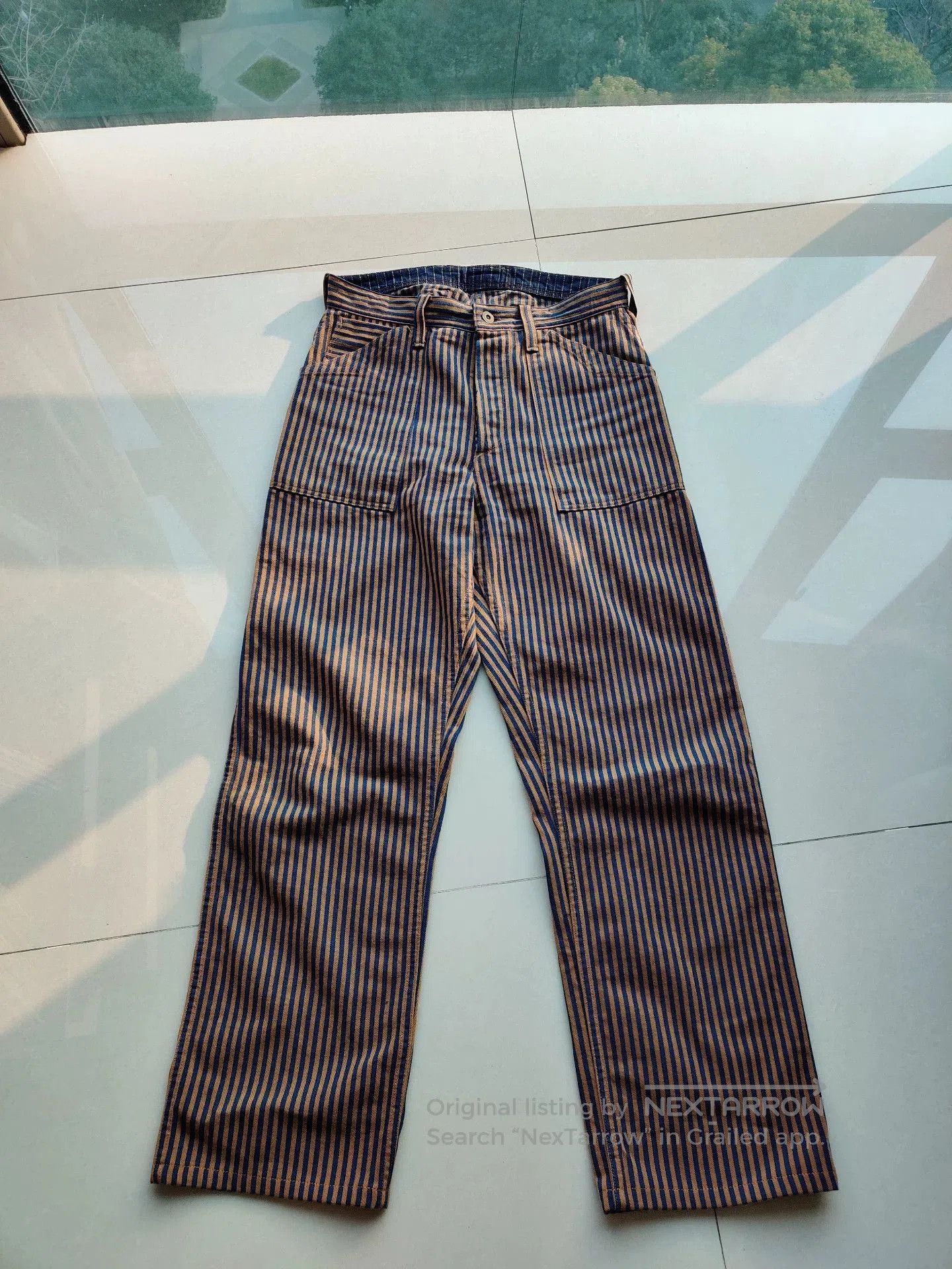 Freewheelers freewheelers longshoreman striped work pants. Size US 39 - 1 Thumbnail