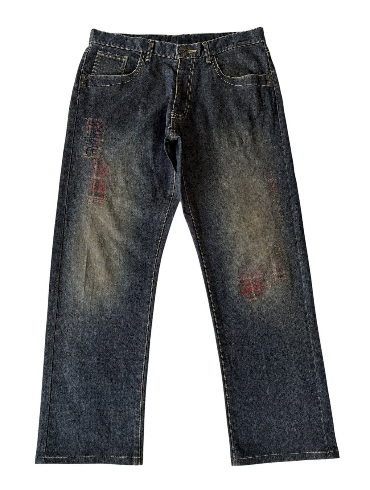If Six Was Nine Vintage Pride Mud Rusty Jeans Baggy Wide Fit Denim Jeans Size US 33 - 7 Thumbnail
