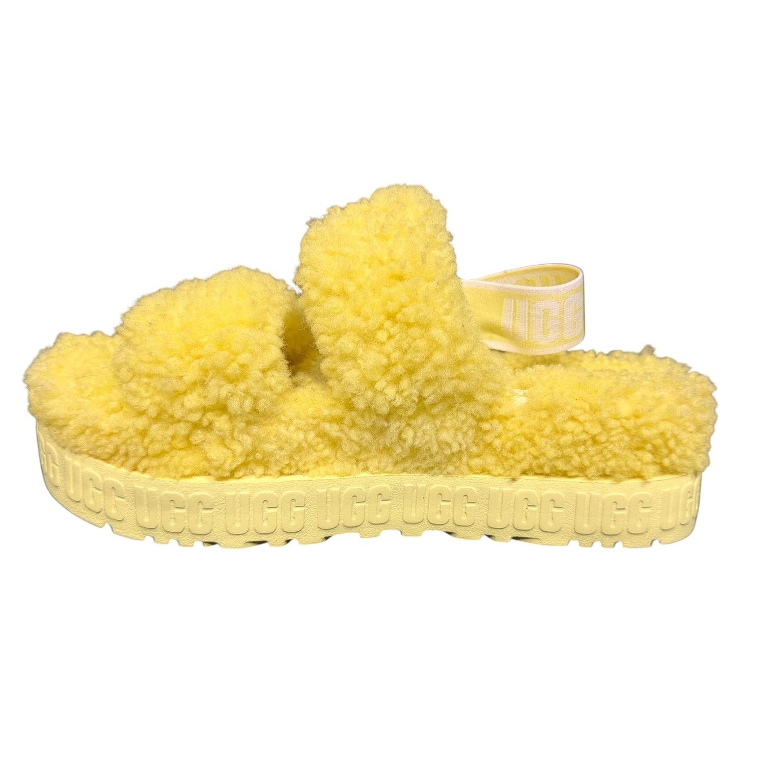 Ugg UGG Oh Fluffita Lambswool Slip On Sandals Yellow Women's 9 Size US 9 / IT 39 - 5 Thumbnail