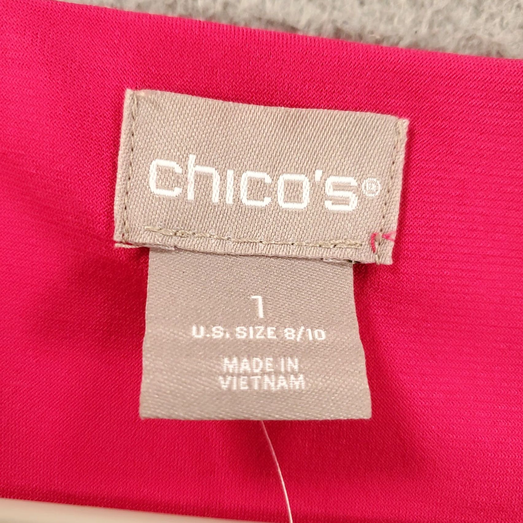 Vintage Chico's Dress Womens M Pink Knee Length Geometric Pullover Ity NWT Size M / US 6-8 / IT 42-44 - 5 Thumbnail