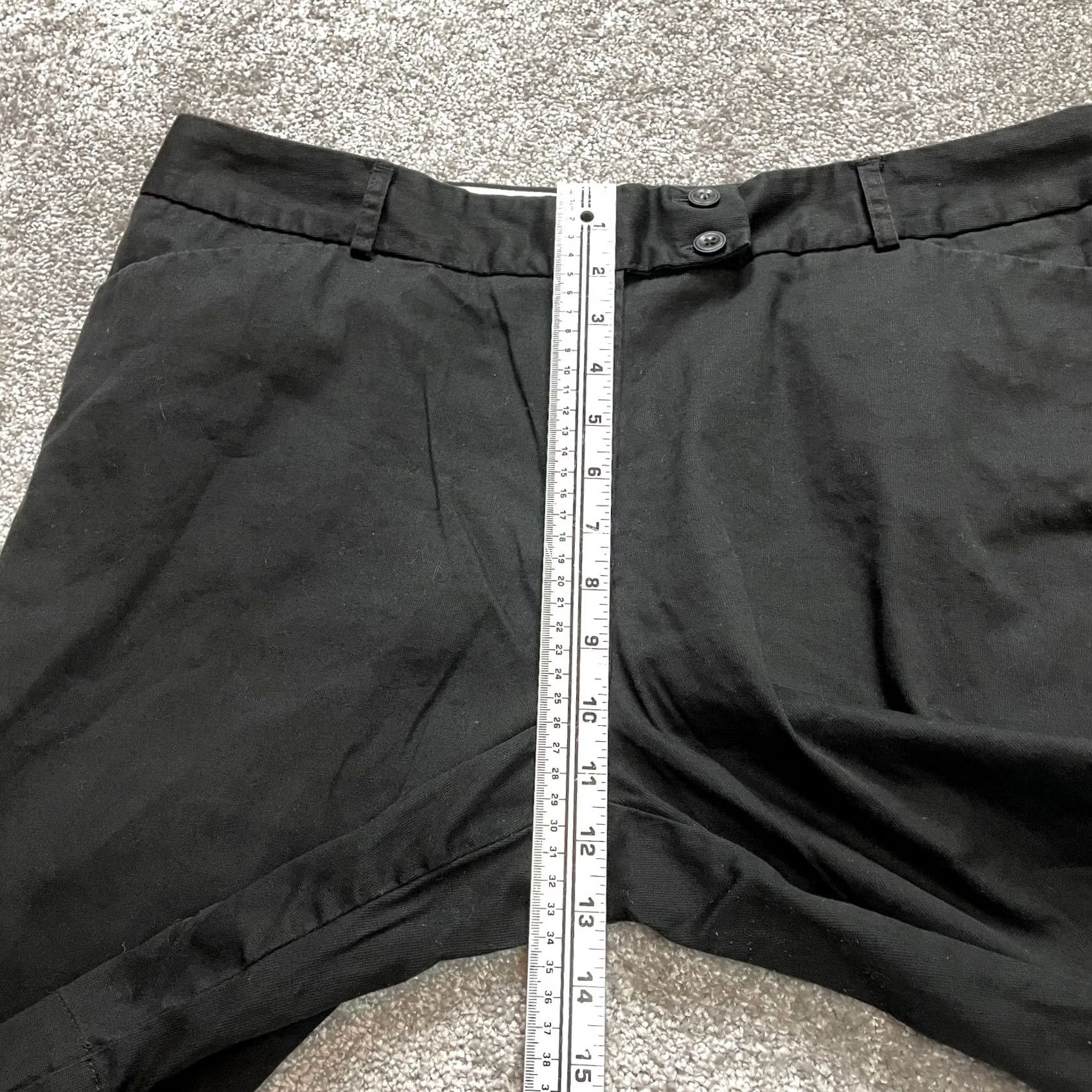 George George Chino shorts Womens 16 Black London Fit Cotton solid Bermuda Casual 9" In Size 26" / US 2 / IT 38 - 4 Thumbnail