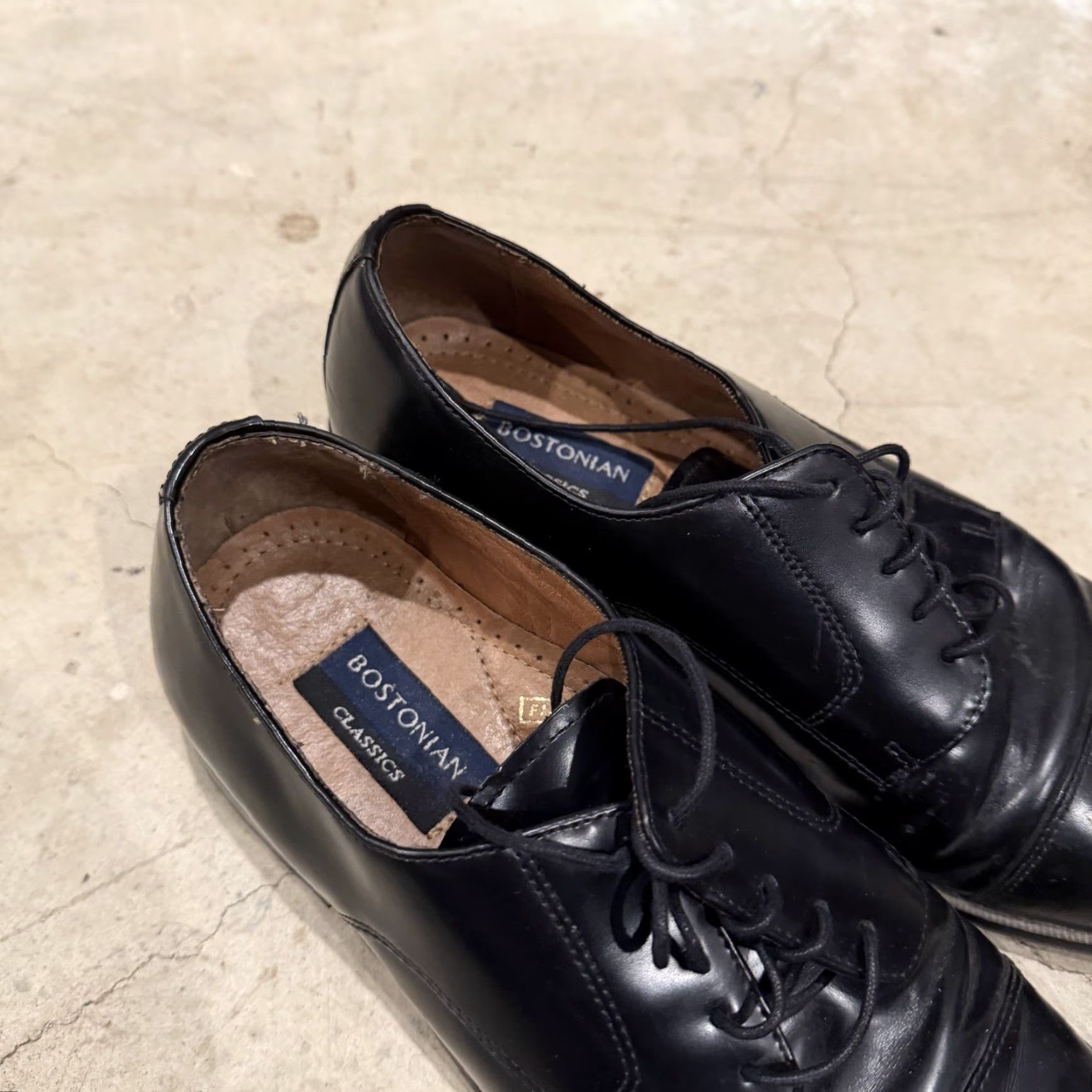 Vintage Bostonian First Flex Classics Black Mens Dress Lace Cap Toe Shoes Size 9M Cap Toe, Leather, Lace, Dress, Classic, Formal Shoes Mens Size ONE SIZE - 3 Thumbnail