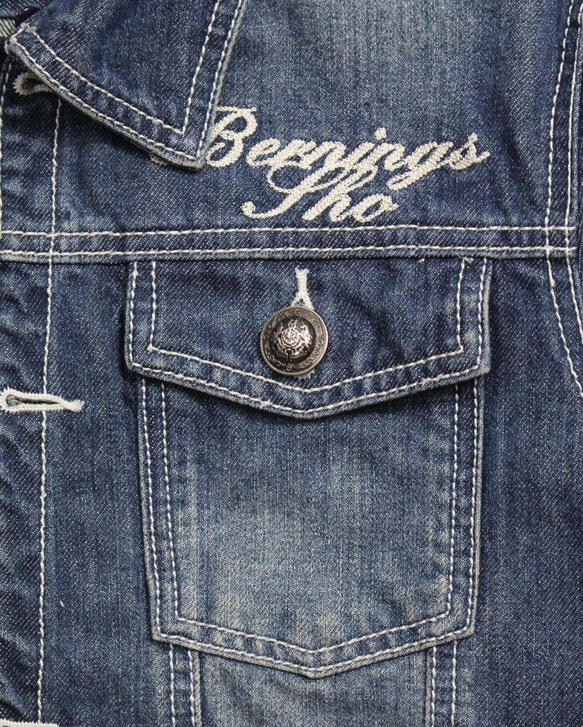 Hysteric Glamour 2000S BERNINGS SHO ZIP UP EMBROIDERED DENIM JACKET Size US L / EU 52-54 / 3 - 8 Thumbnail