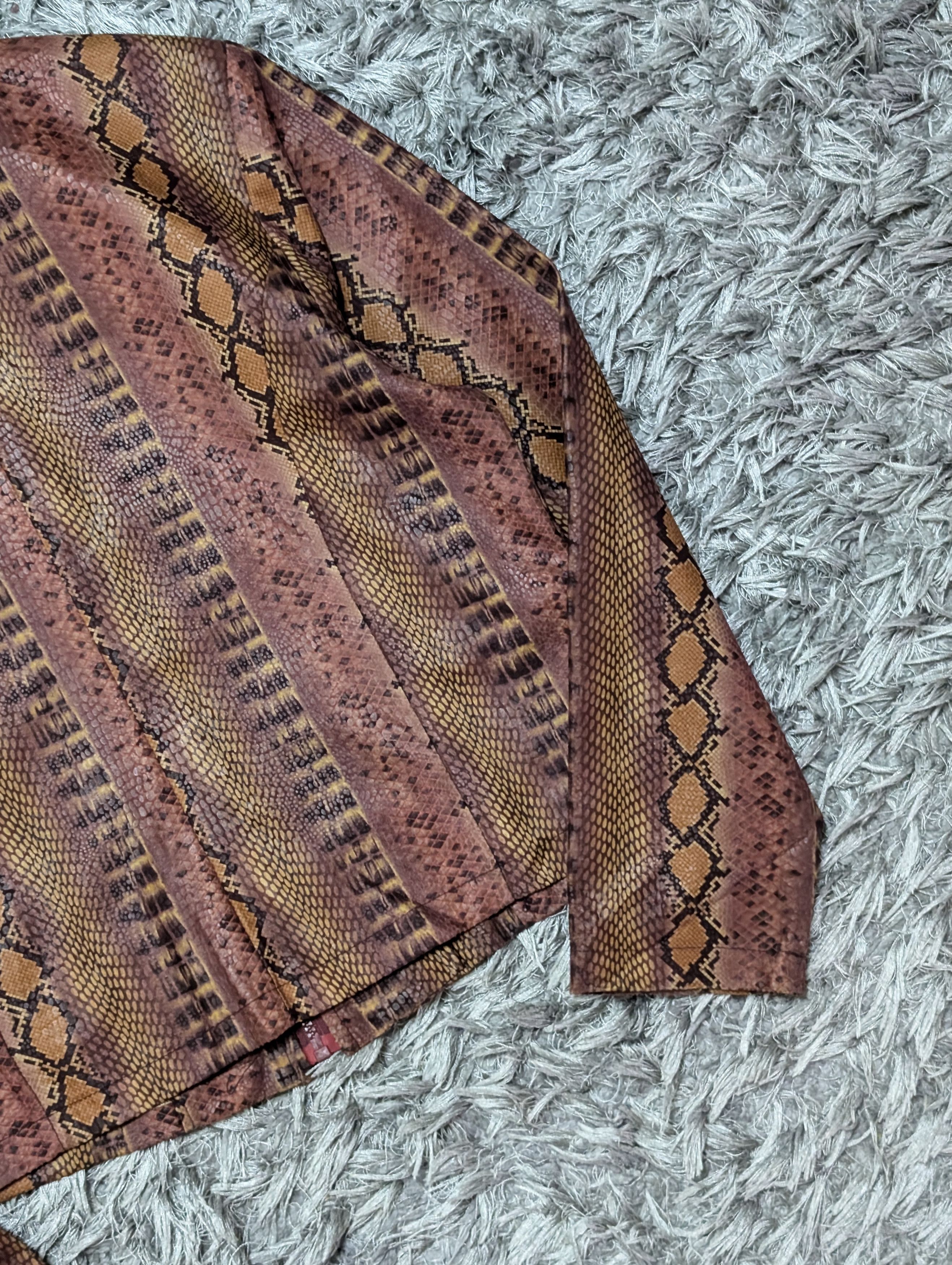 Other Vintage Yasko Amano Reptile Jacket Snake Skin Coat Pattern Size M / US 6-8 / IT 42-44 - 8 Thumbnail