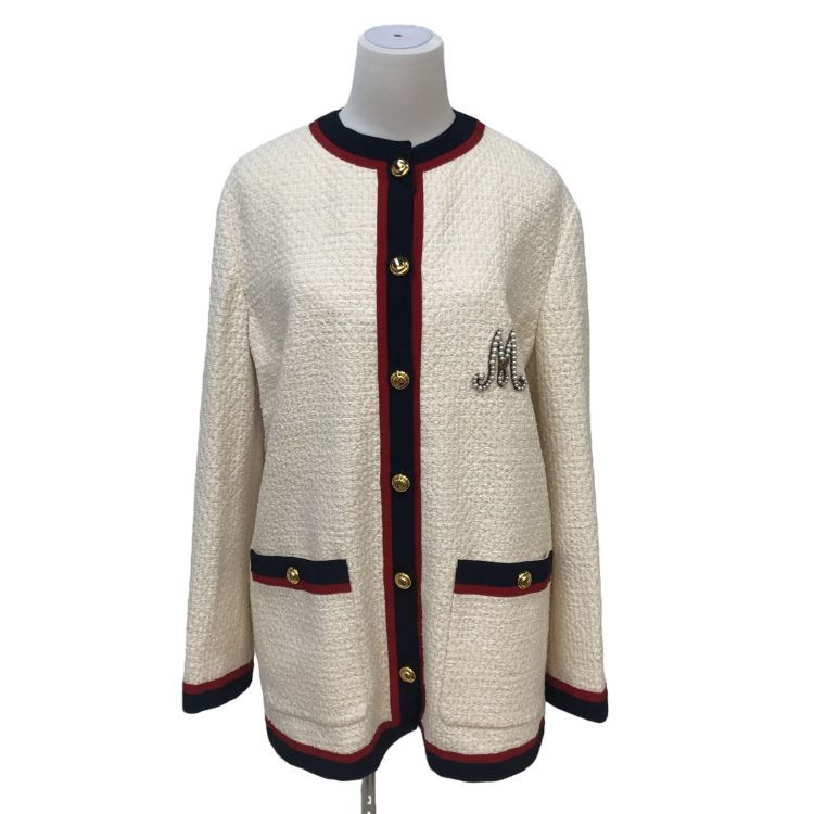 Gucci Gucci Pearl Embellished Tweed Jacket Size 42 Size M / US 6-8 / IT 42-44 - 1 Thumbnail