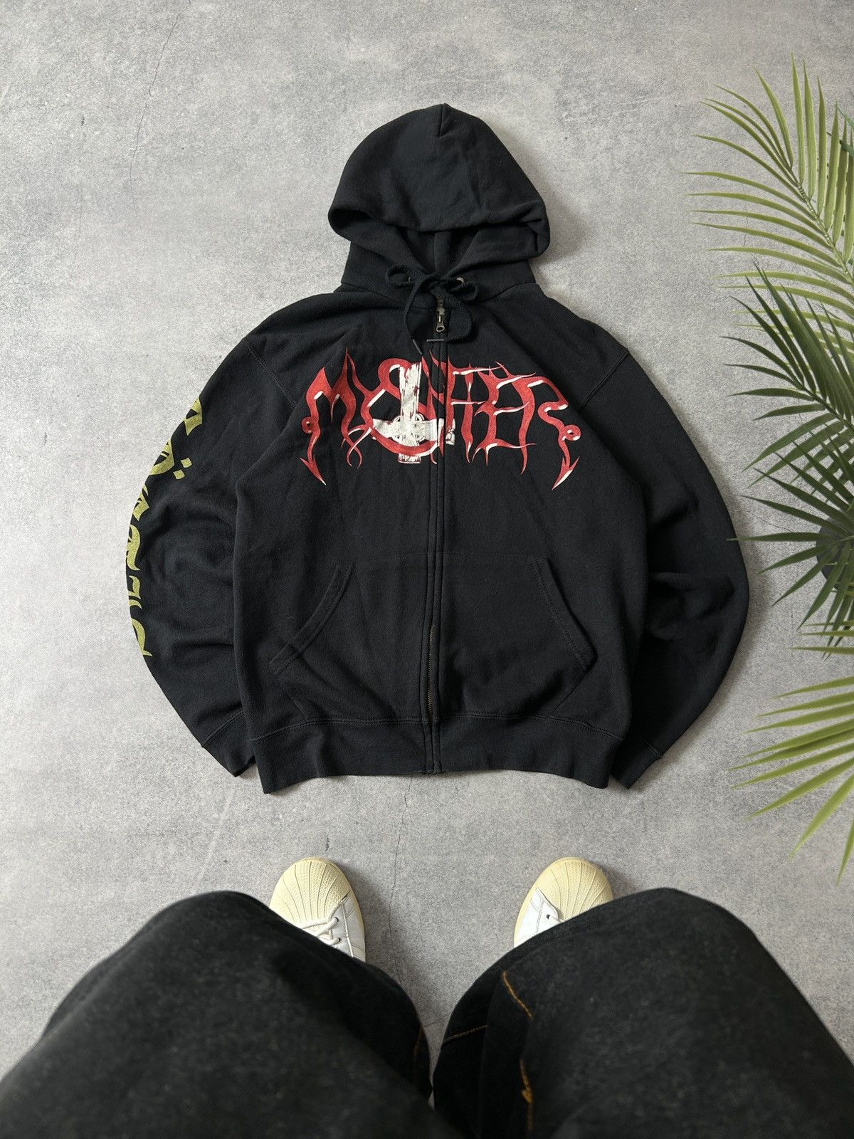 Band Tees Vintage Mysher Gothic big logo zip-hoodies mens metal rock Size US S / EU 44-46 / 1 - 2 Thumbnail