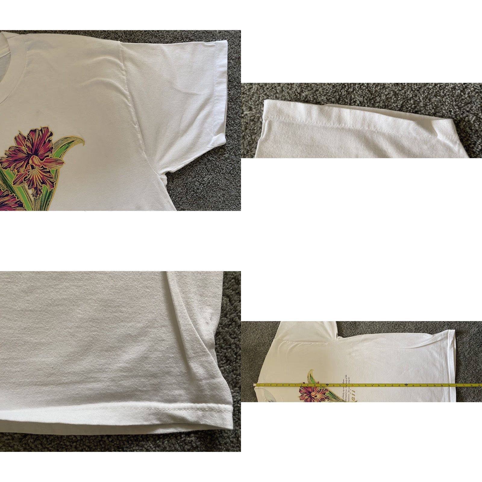 Hanes VINTAGE Hanes Beefy T-Shirt Hawaii Flowers White XL Adult Short Sleeve Men's 46-48 Size US XL / EU 56 / 4 - 8 Thumbnail