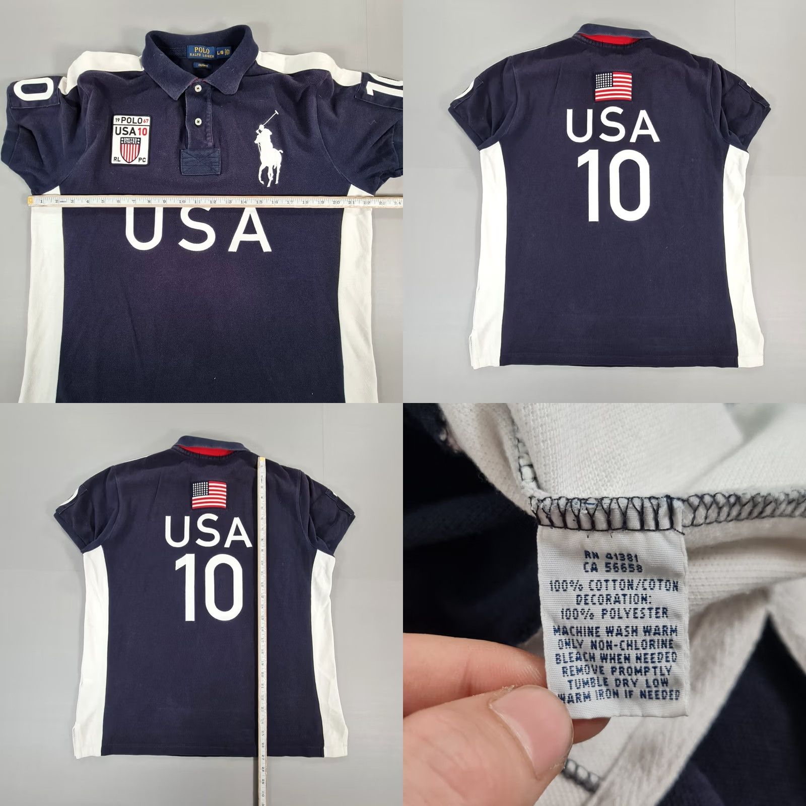 Polo Ralph Lauren Polo Ralph Lauren Mens Polo Shirt Navy Blue Large USA Big Pony Chief Keef Shirt Size US L / EU 52-54 / 3 - 8 Thumbnail