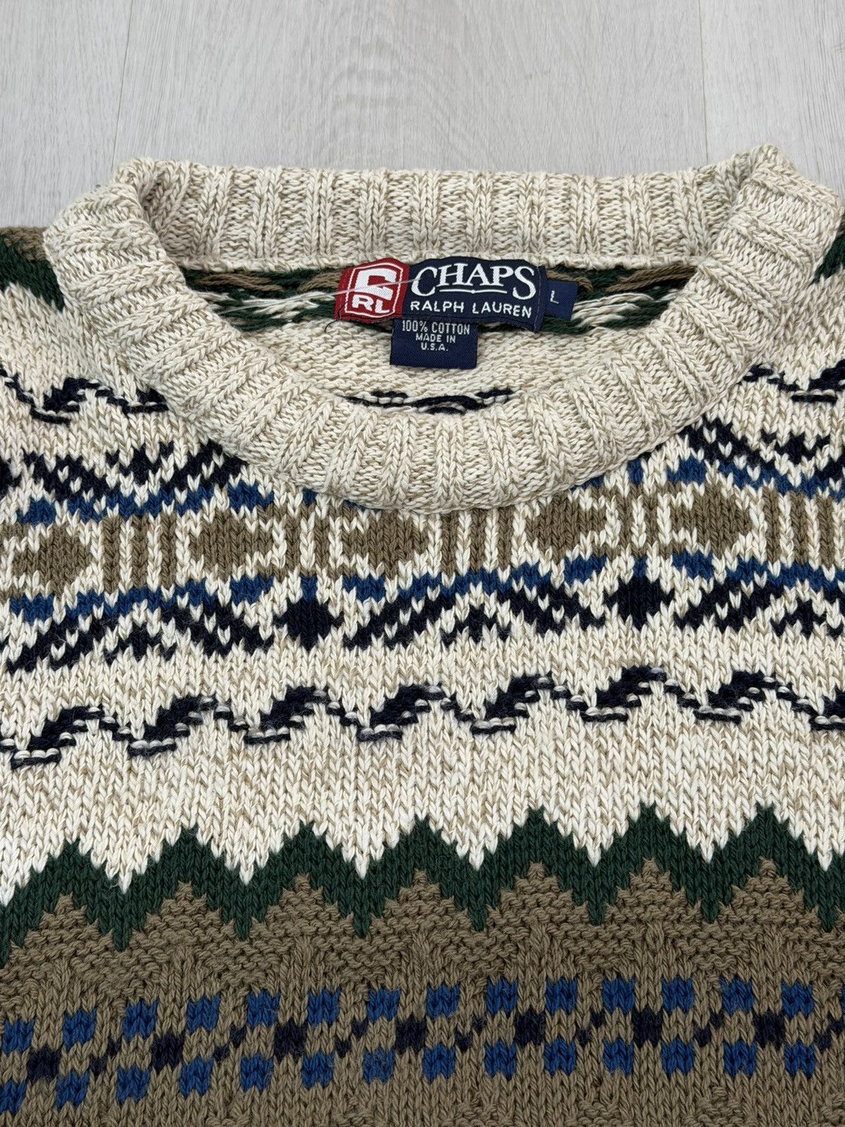 Chaps Ralph Lauren Vintage 90s Chaps Ralph Lauren 3D Cable Knit Sweater L USA Size US L / EU 52-54 / 3 - 6 Thumbnail