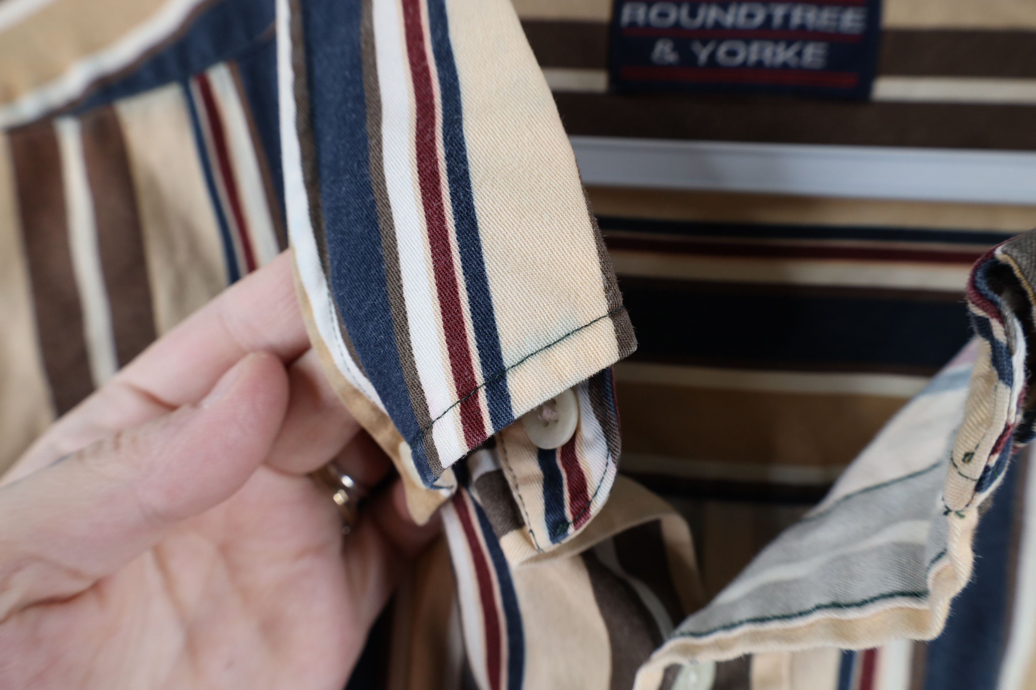 Vintage Vintage 90s Streetwear Striped Collared Button Down Shirt Size US XL / EU 56 / 4 - 7 Thumbnail