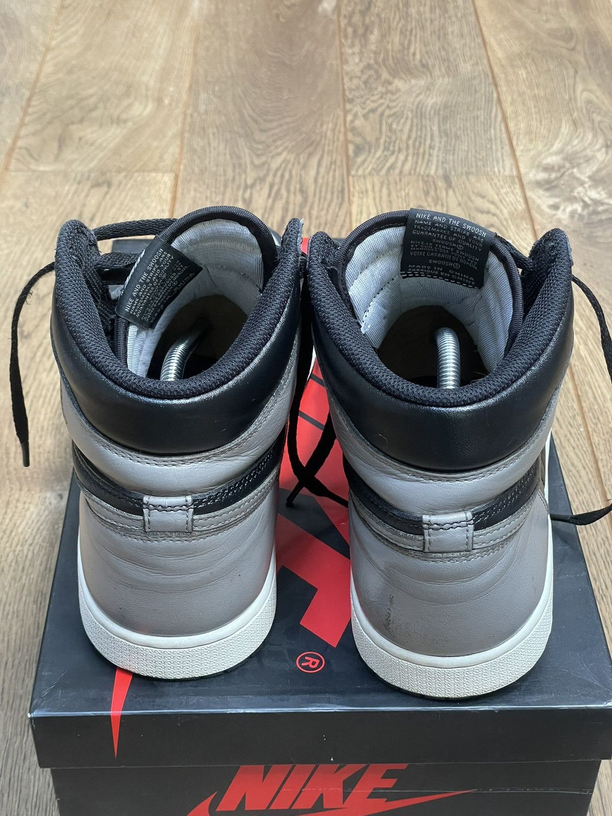 Nike Nike air jordan 1 high shadow black/medium grey-white Size US 11.5 / EU 44-45 - 3 Thumbnail