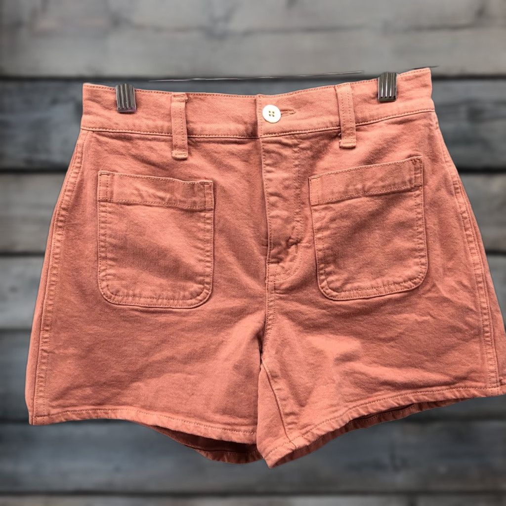 Madewell Madewell Denim Shorts Womens 24 Dried Rose Peach Pink 5-Pocket Regular Mid Rise Size 42" / US 20 - 1 Thumbnail