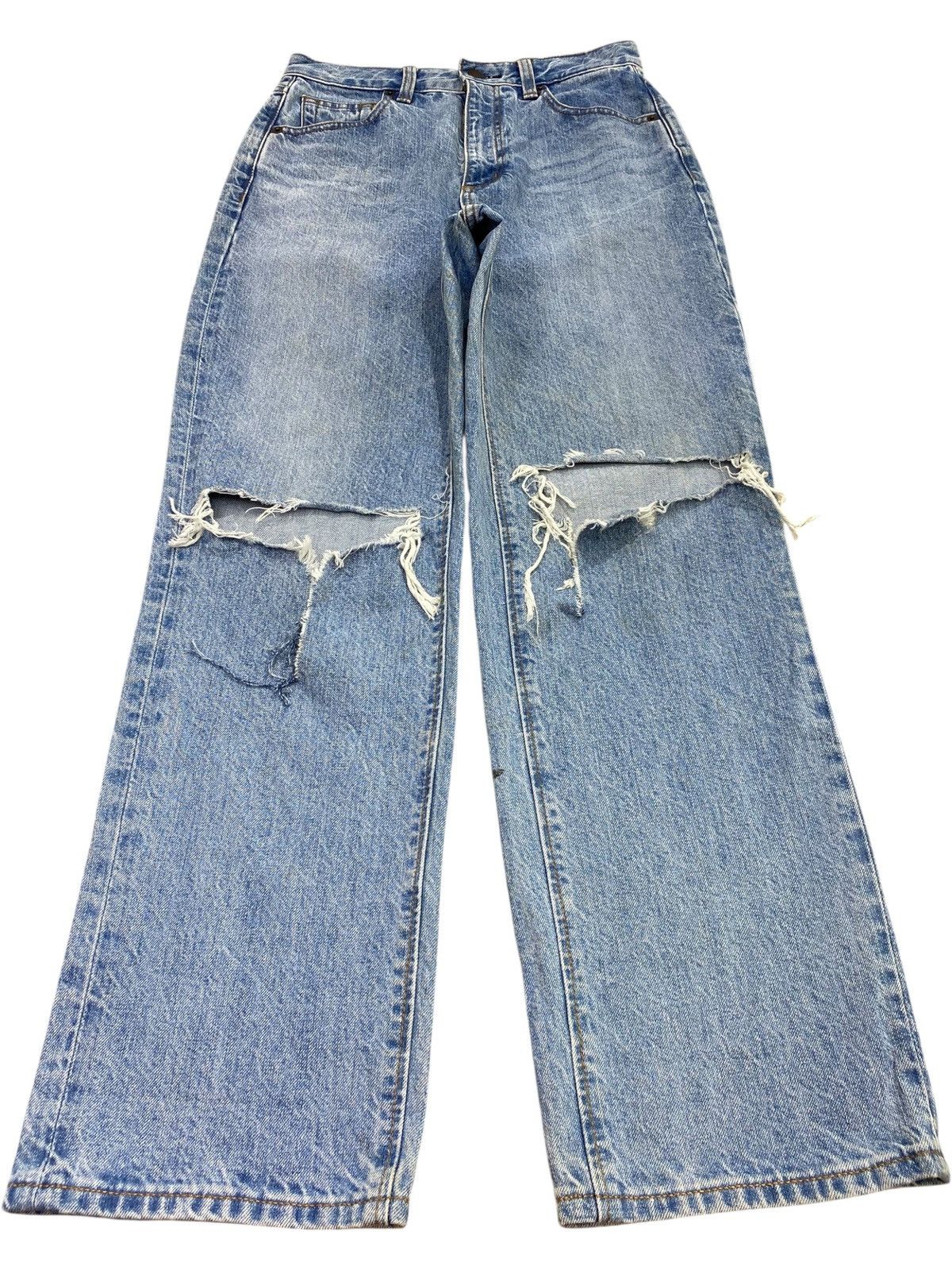 GU Vintage GU Faded Blue Wash Distress Style Jeans Size US 28 / EU 44 - 1 Thumbnail