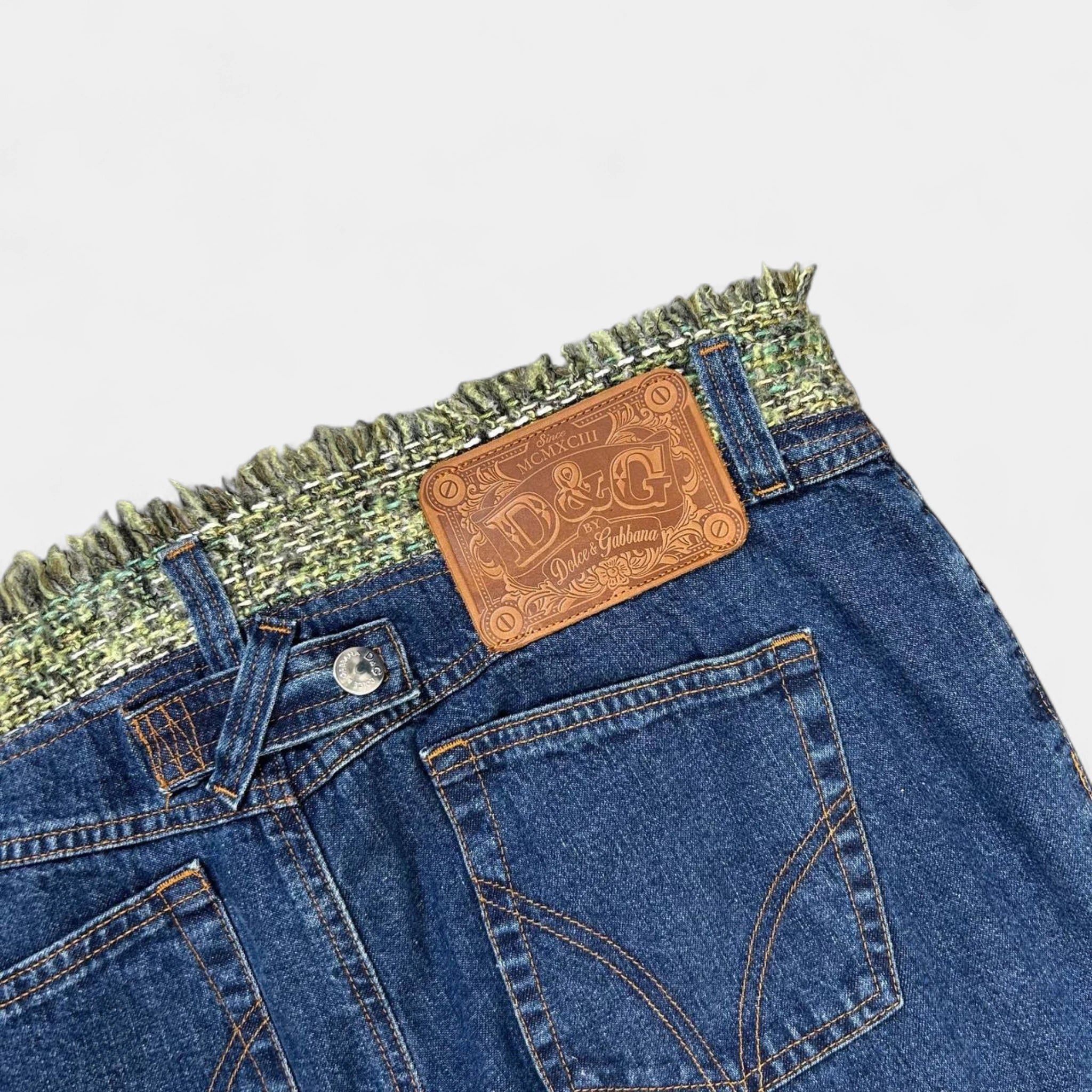 Dolce & Gabbana Dolce & Gabbana Green Tweed Denim Pants Size US 30 / EU 46 - 7 Thumbnail