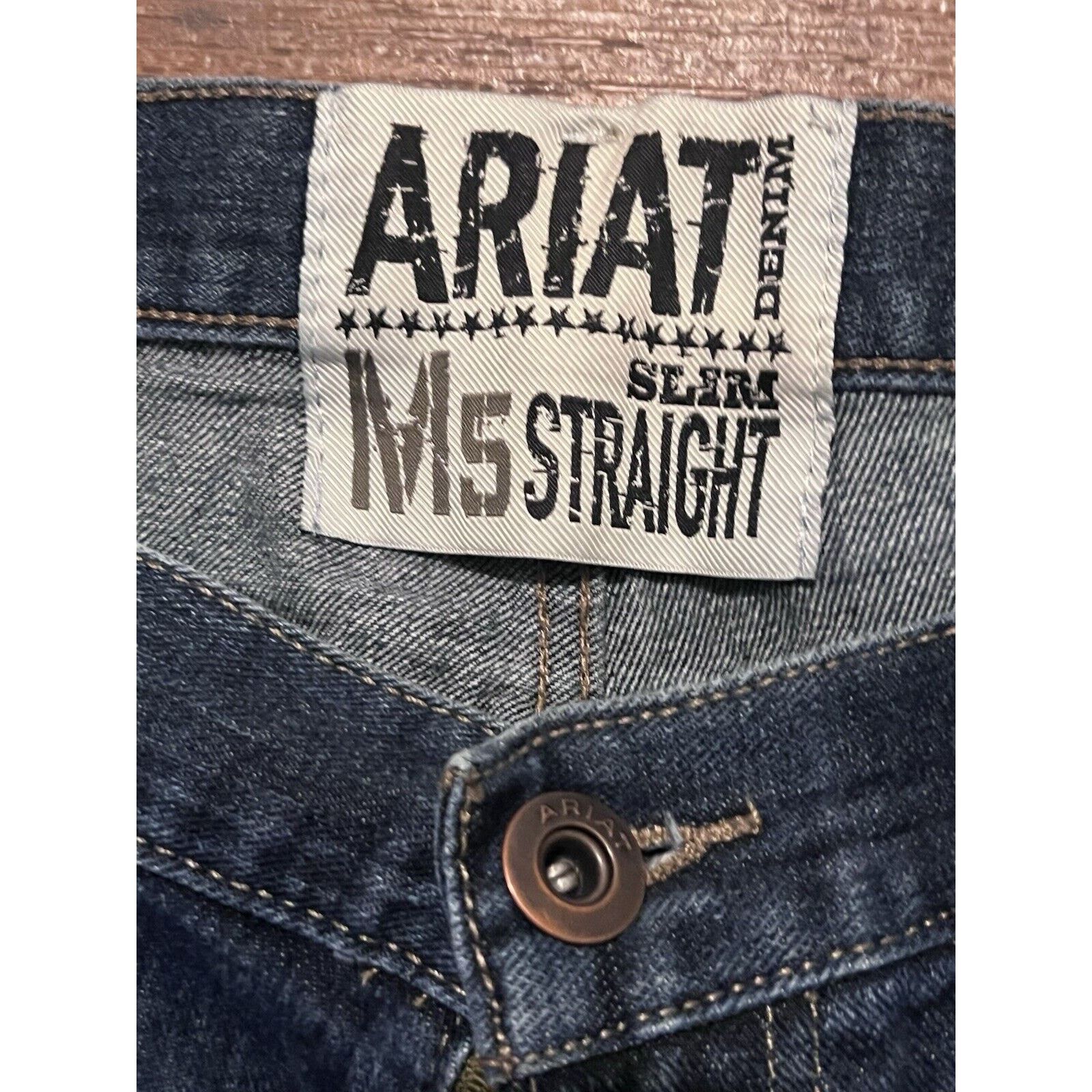 Ariat Ariat M5 Slim Straight Jeans Mens 36x32* Blue Denim Size US 36 / EU 52 - 2 Thumbnail