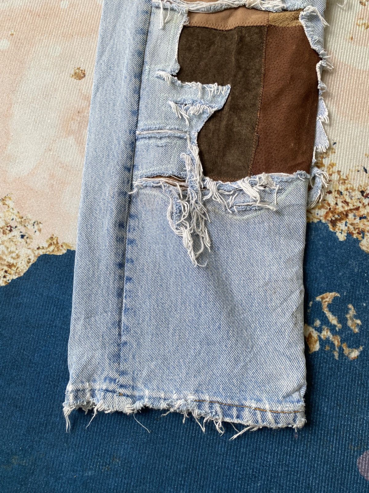 Japanese Brand 1990s - Ericho Hippie Deconstruced Distressed Design Denim Size US 32 / EU 48 - 6 Thumbnail