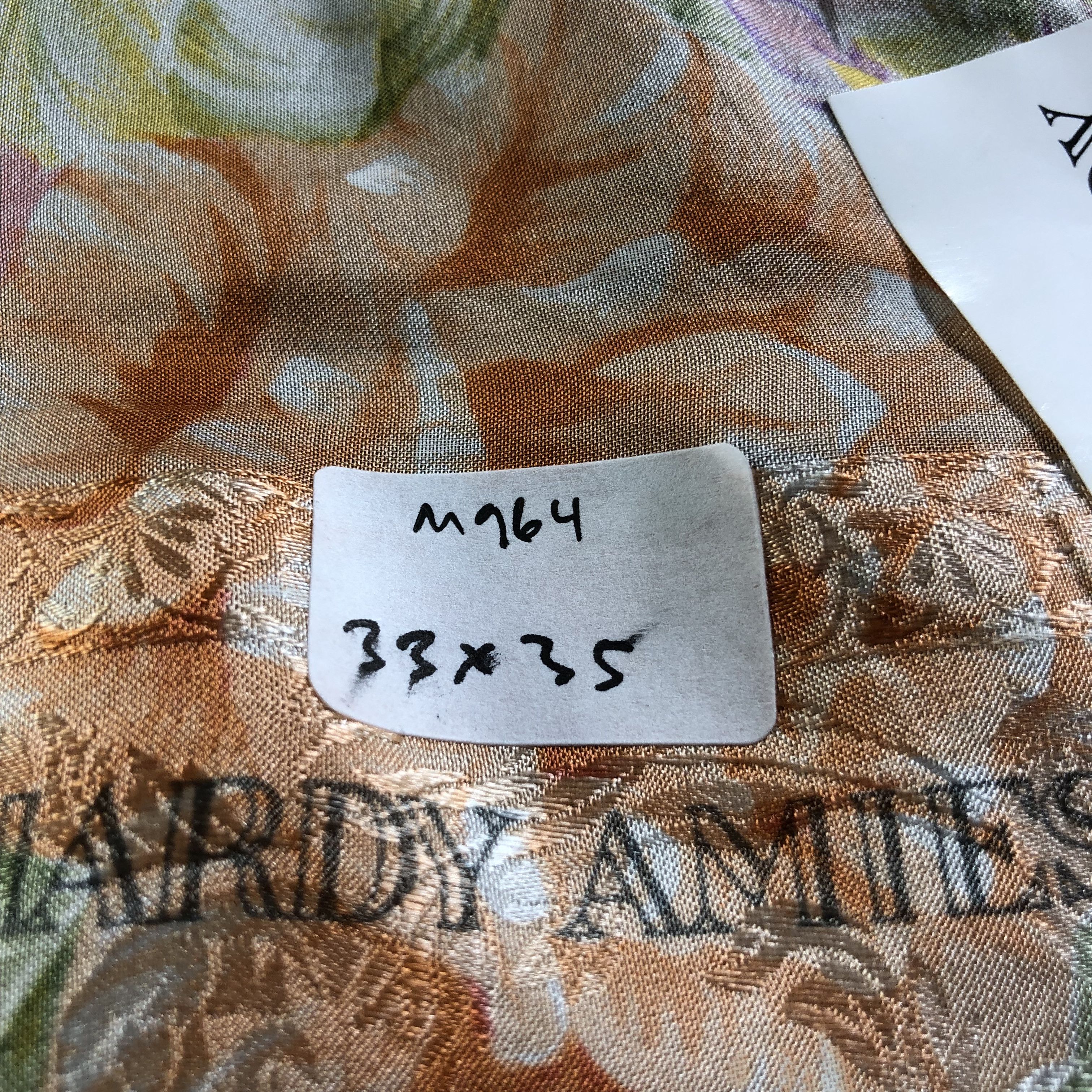 Hardy Amies Hardy Amies Floral Silk Scarf M964 Size ONE SIZE - 7 Thumbnail