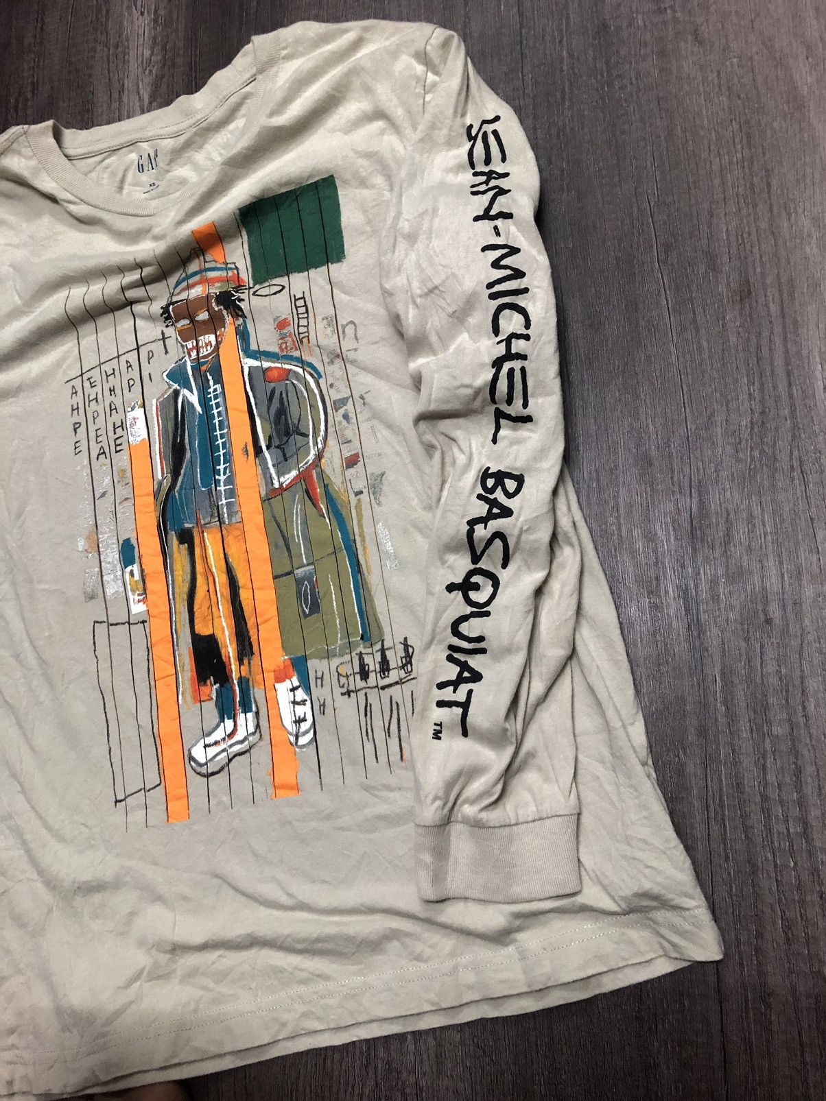 If Six Was Nine × Jean-Michel Basquiat Vintage Jean Michel Basquiat x Gap Long Sleeve Tee Shirt Size US XS / EU 42 / 0 - 4 Thumbnail