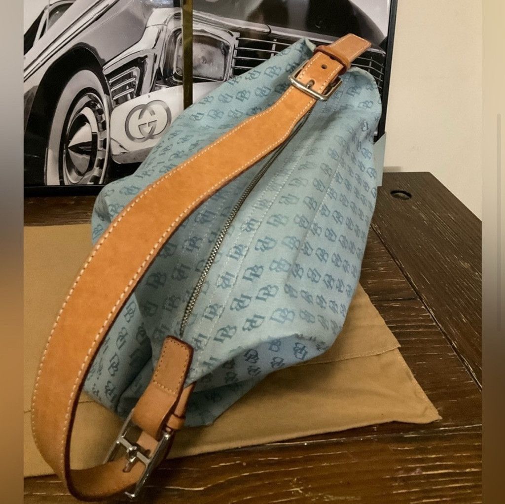 Dooney & Bourke Dooney & Bourke Light Blue Monogram Shoulder Bag | DB Logo Size ONE SIZE - 7 Thumbnail