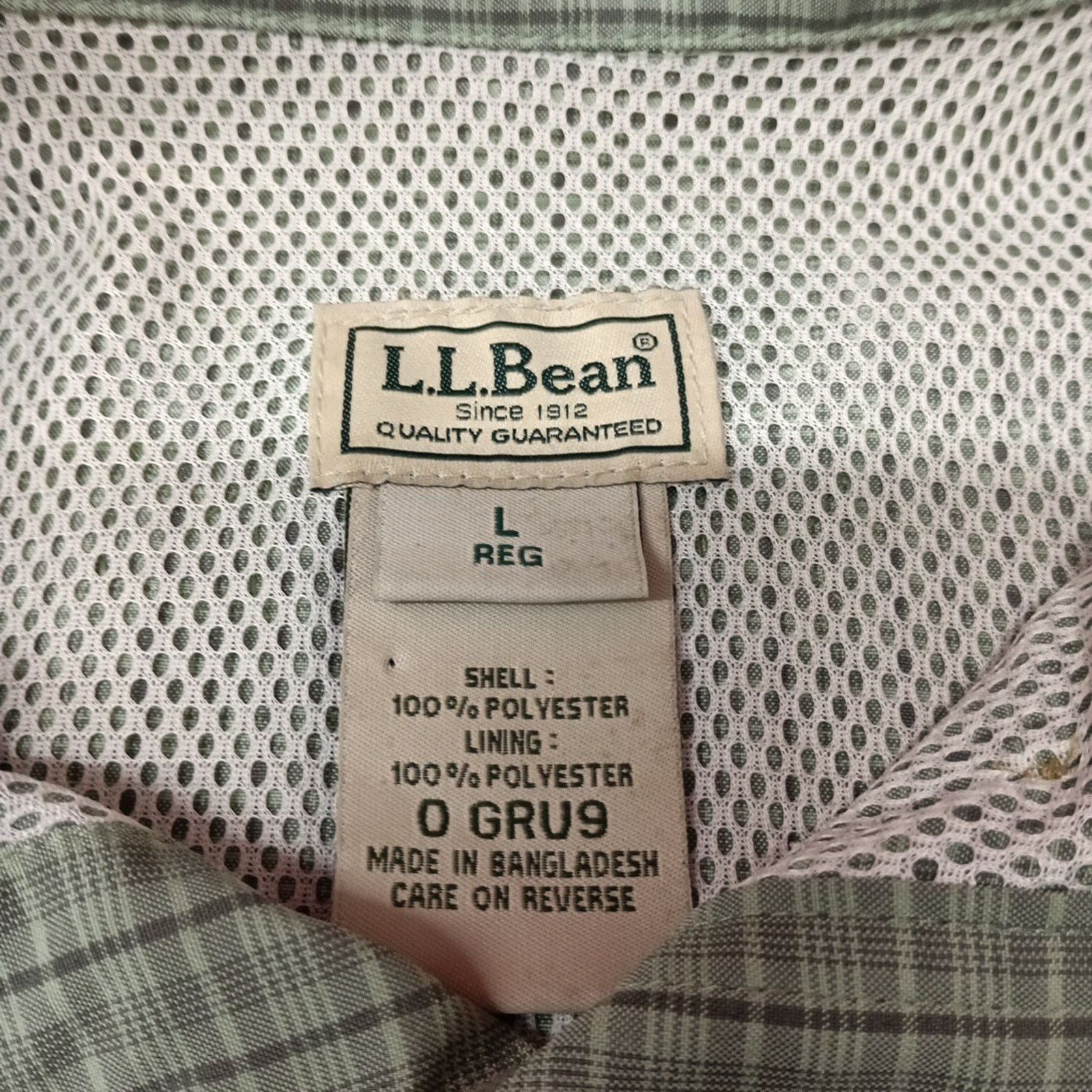 L.L. Bean Men’s L.L. Bean Vented Fishing Shirt Green Plaid Size L Reg Size US L / EU 52-54 / 3 - 3 Thumbnail