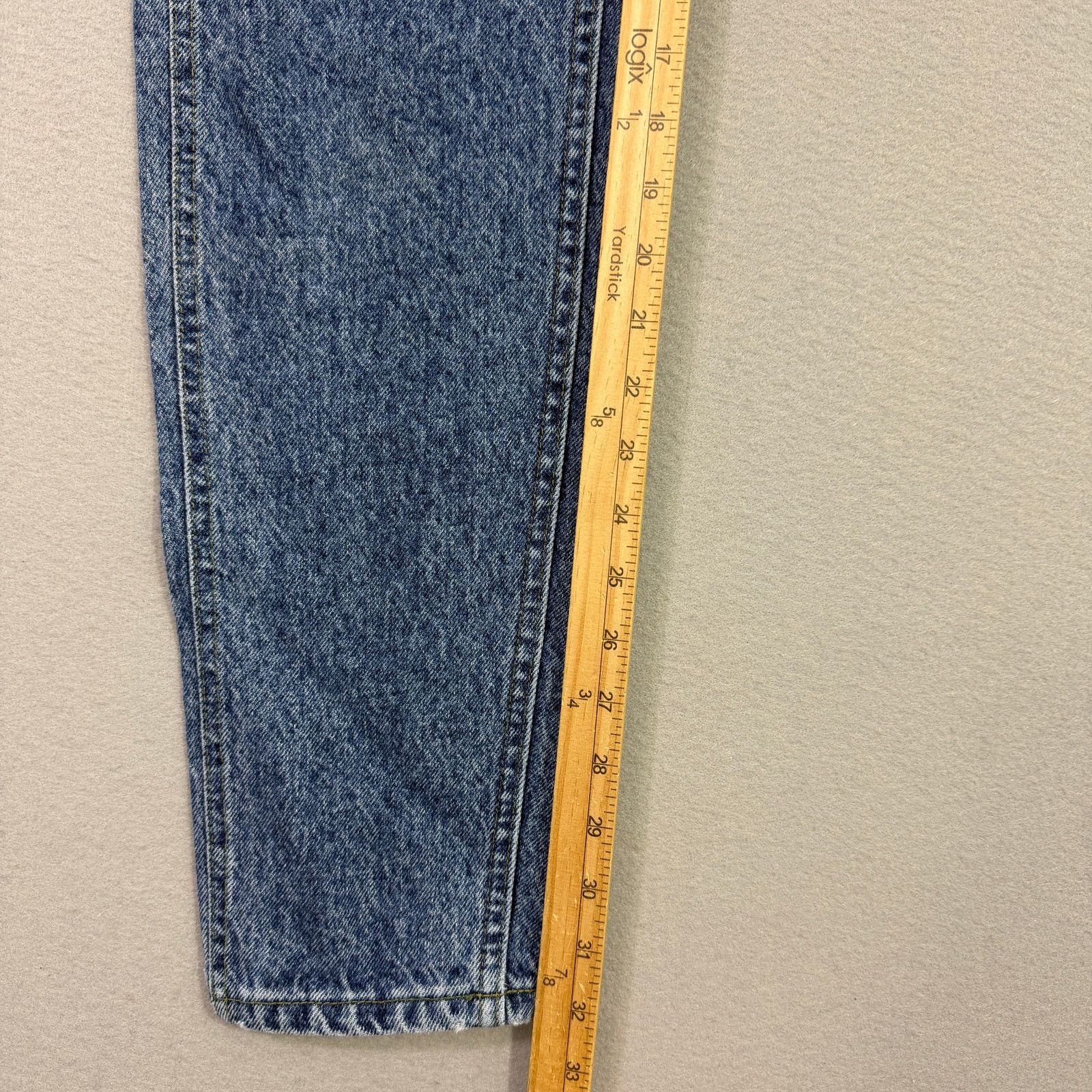 Vintage Vintage Lee Jeans Women's 7 Long (26x32) Blue High Rise Mom Size 26" / US 2 / IT 38 - 9 Thumbnail