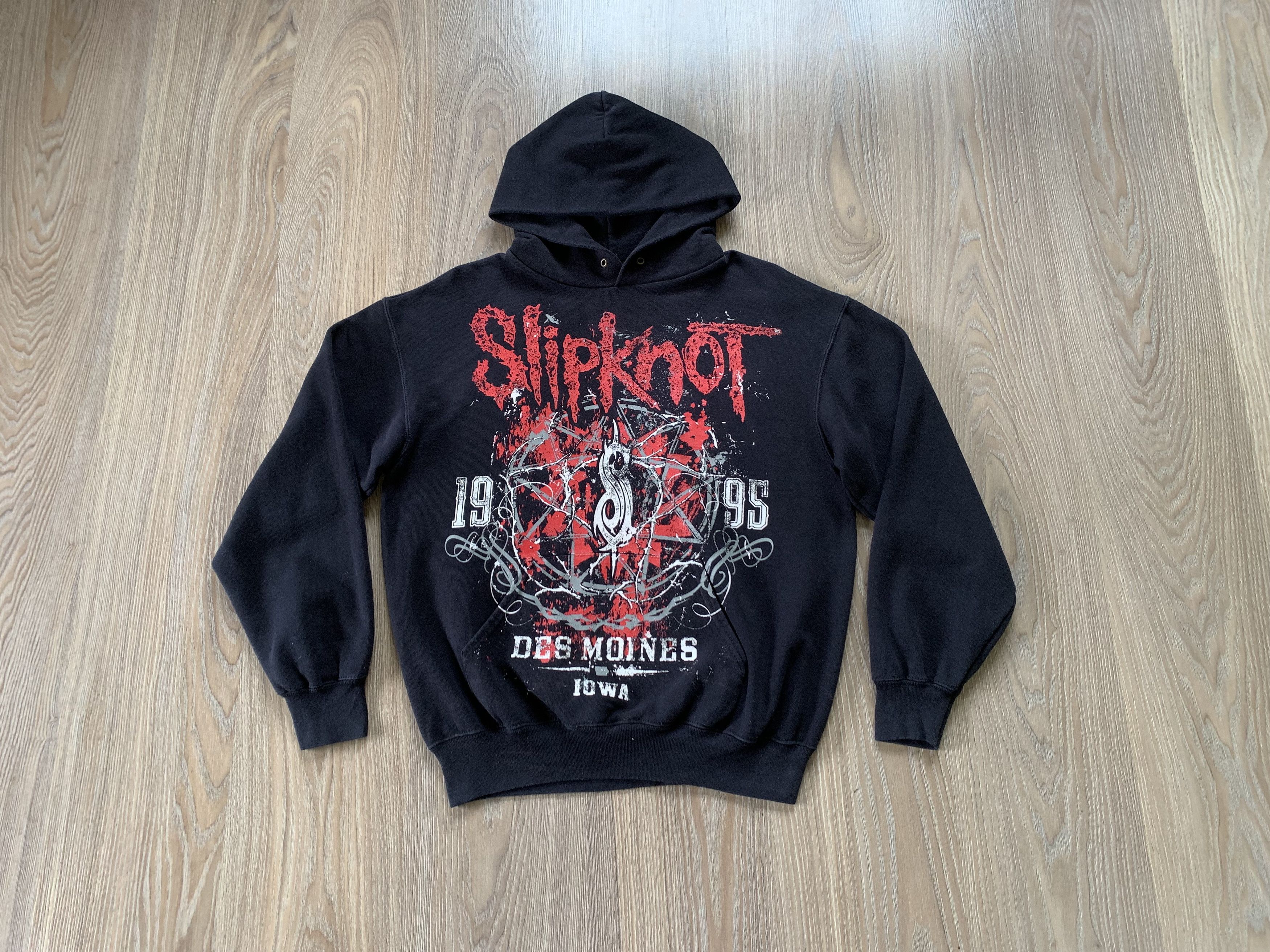 Slipknot × Vintage Slipknot Des Moines 1995 Black Overprint T-Shirt Size US M / EU 48-50 / 2 - 1 Thumbnail