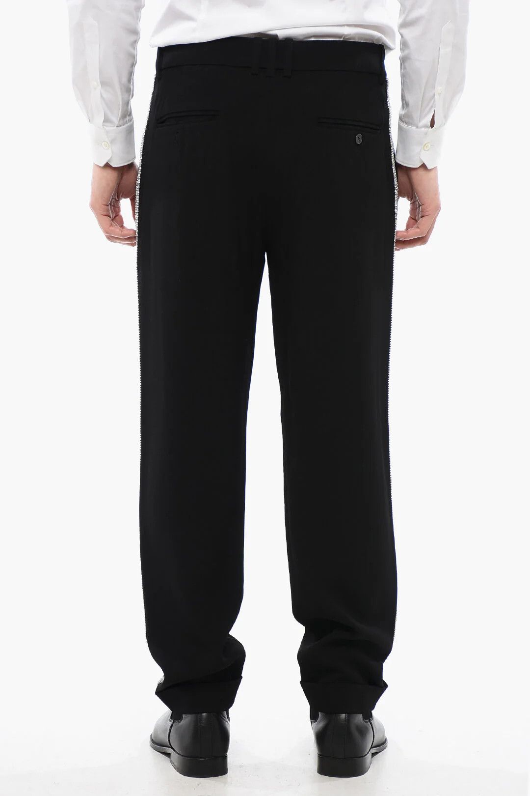 Balmain og1mm0326 Viscose Chinos Pant in Black Size US 30 / EU 46 - 2 Thumbnail