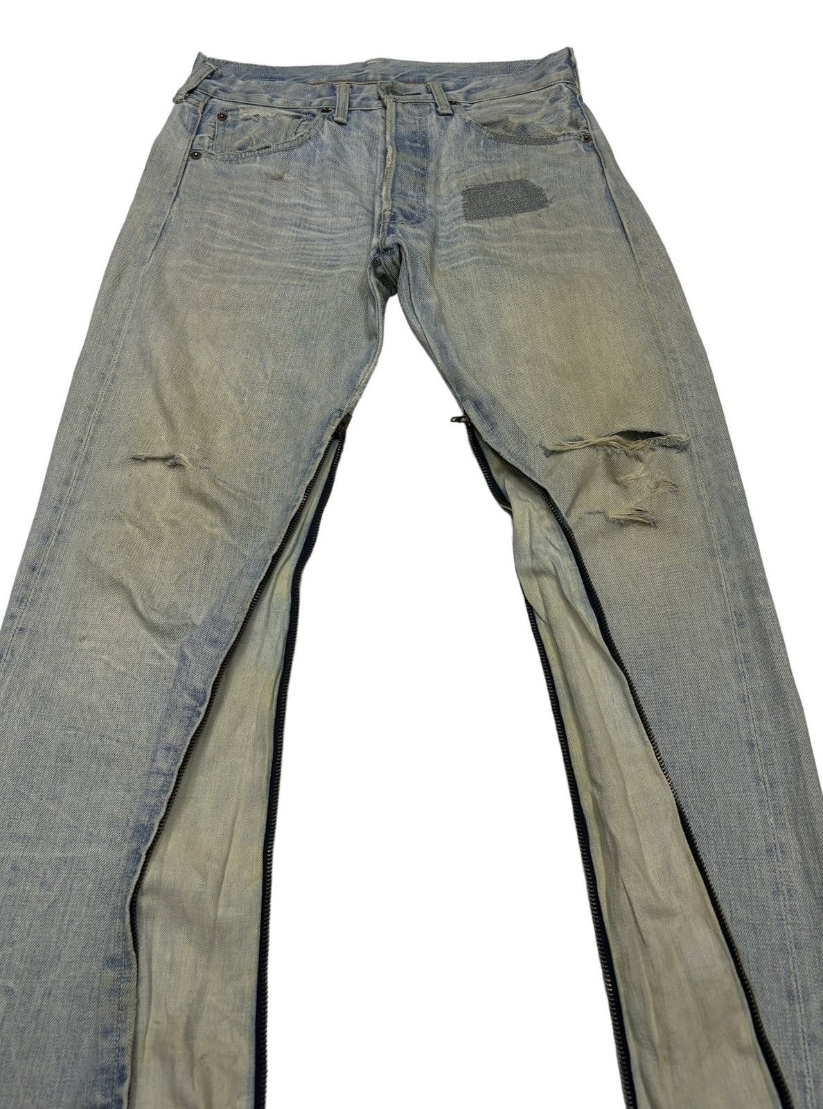 Japanese Brand × Levi's × Vintage Vintage Levis 501 Selvedge Zipper Flare Distress Denim Jeans Size US 30 / EU 46 - 4 Thumbnail