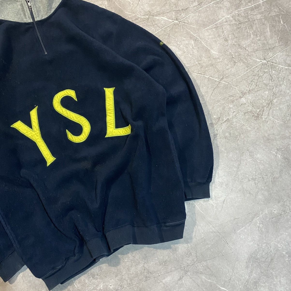 Yves Saint Laurent VINTAGE YVES SAINT LAURENT FLEECE JACKET BIG LOGO 00S Size US XL / EU 56 / 4 - 4 Thumbnail