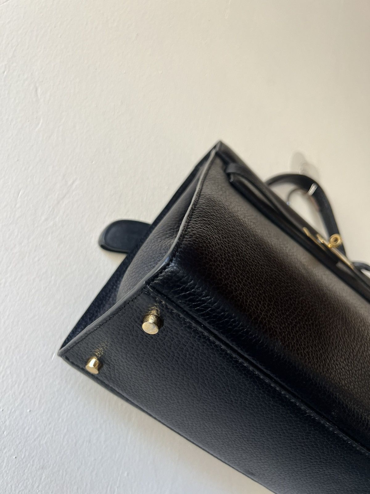Leather Royal Grace Paris Black Leather Kelly Bag Size ONE SIZE - 16 Thumbnail