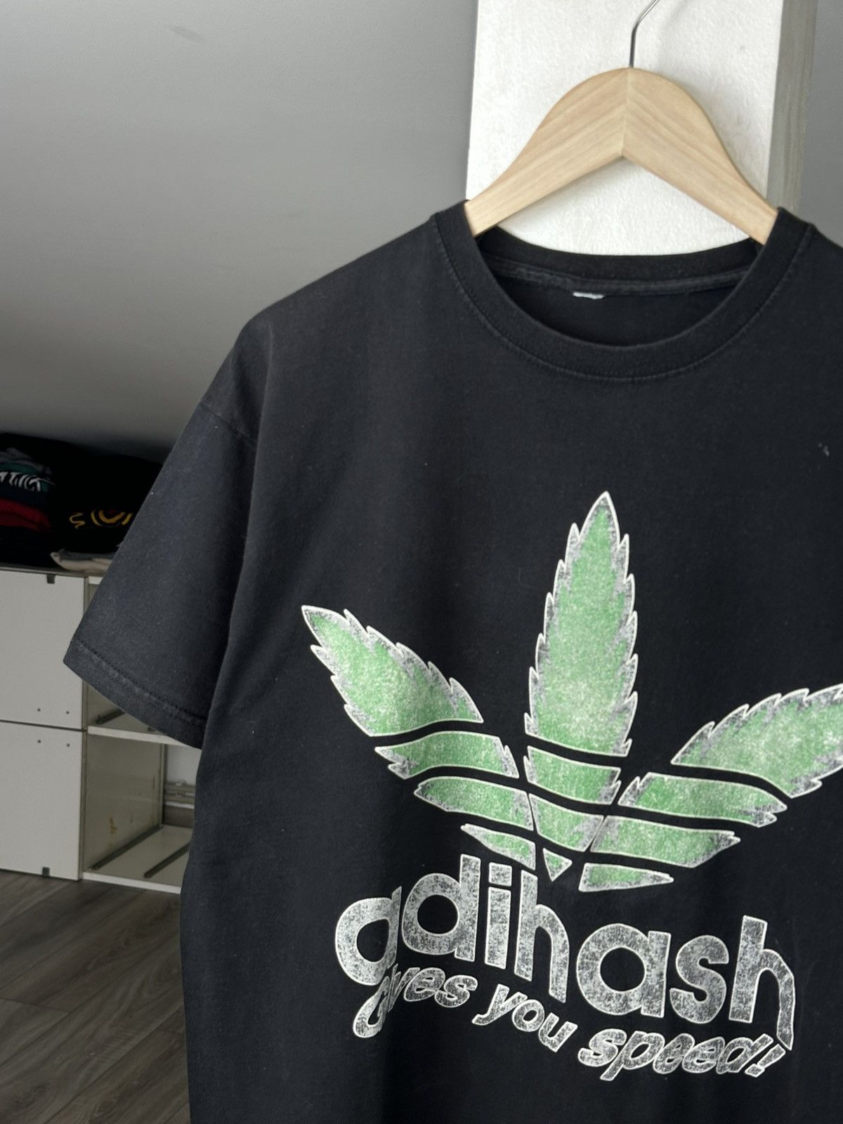 Vintage VINTAGE ADIHASH GIVES YOU SPEED TEE Size US L / EU 52-54 / 3 - 3 Thumbnail