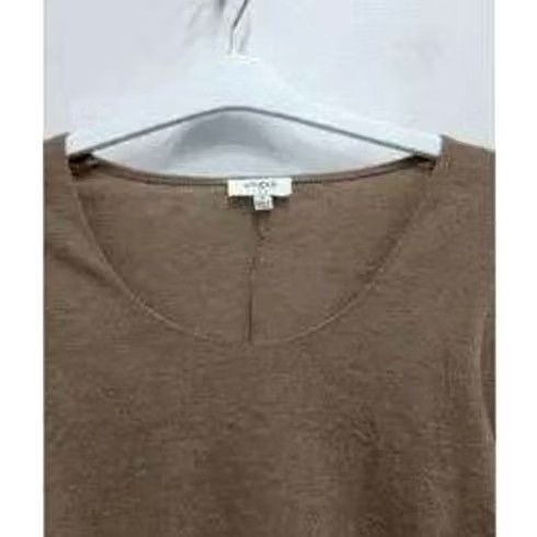 Vintage UMGEE Top Womens S Brown BOHO Tunic Slub Knit Layered Hem Long Sleeve Size S / US 4 / IT 40 - 2 Thumbnail